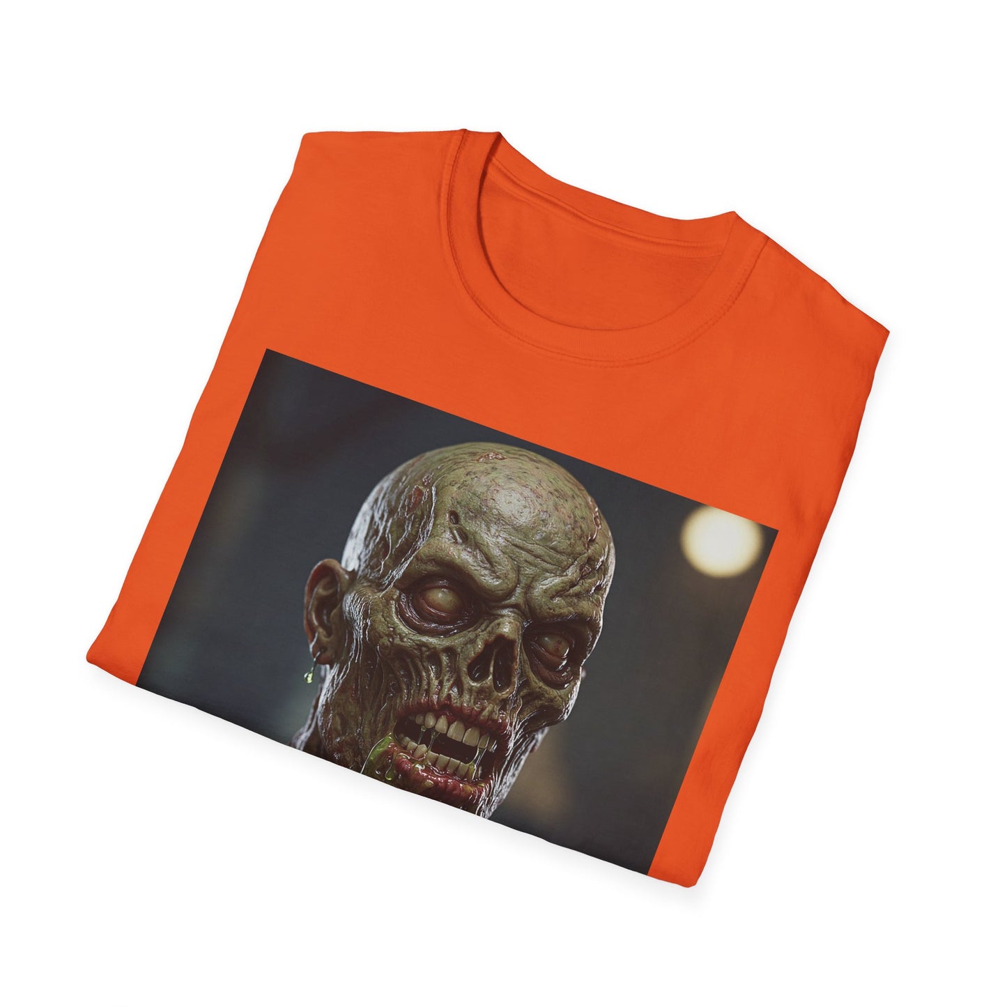 Unisex Softstyle Zombie Graphic Tee - Perfect for Halloween and Horror Fans
