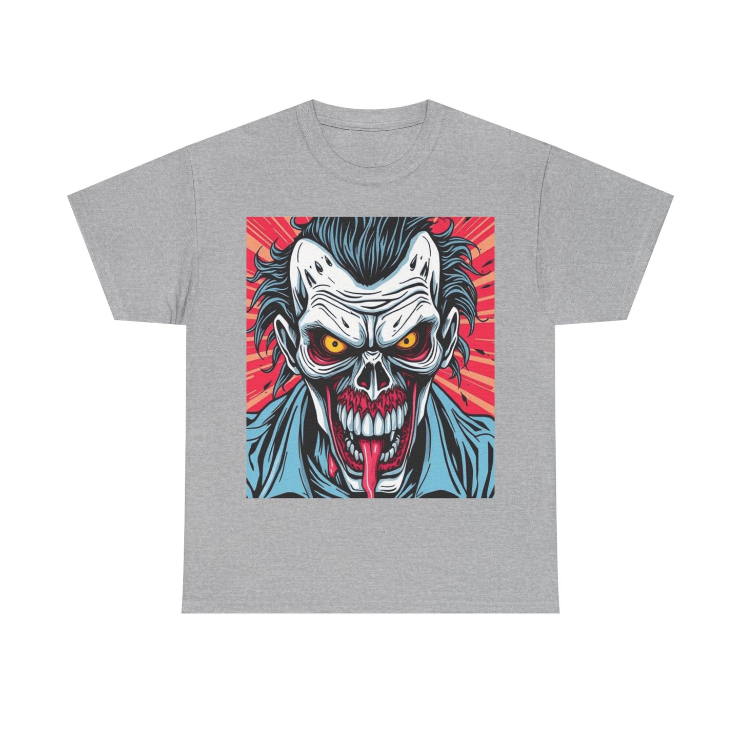 UK - Unisex Heavy Cotton Tee - Edgy Joker Graphic Tee for Halloween and Comic Fans