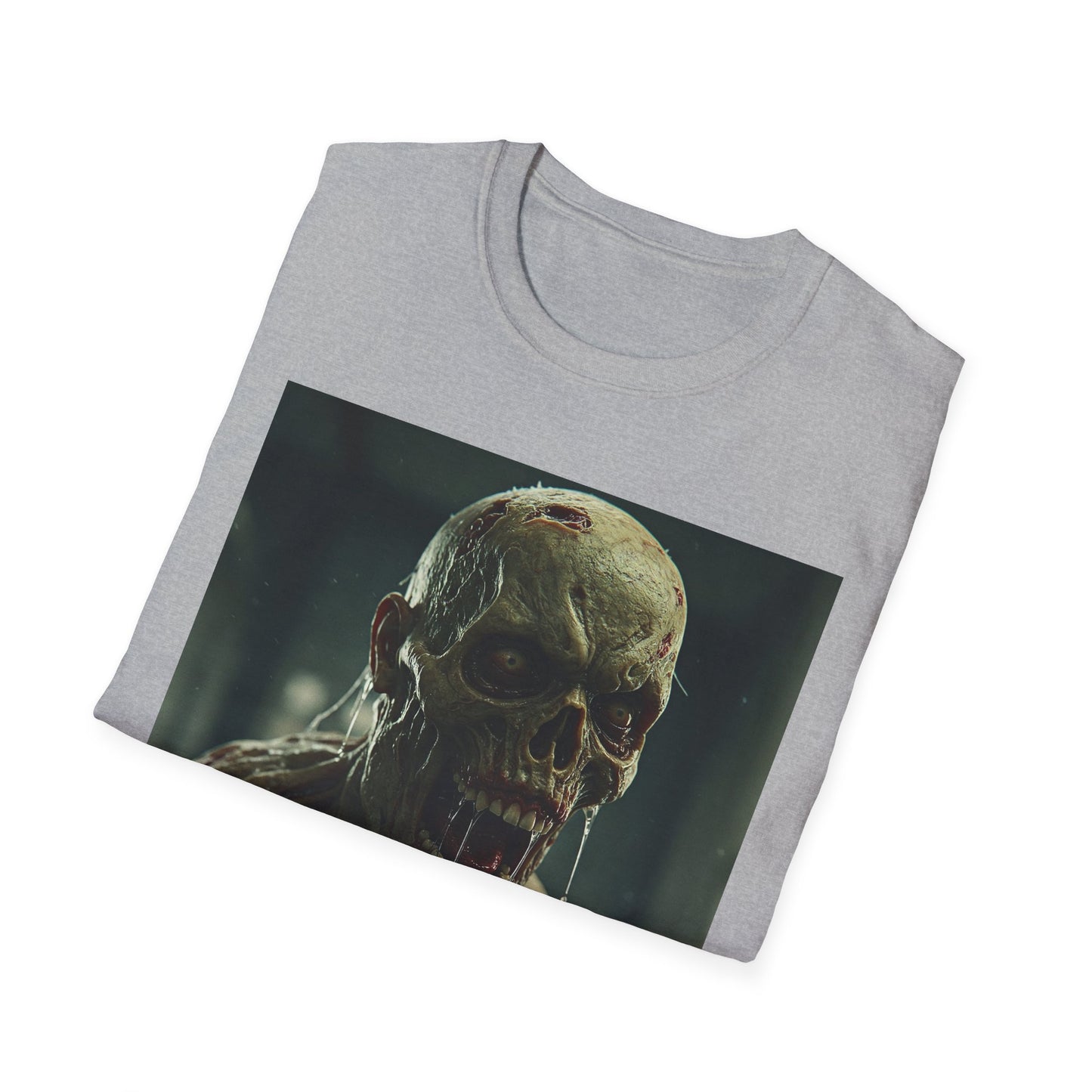 Apocalyptic Portrait Tee, bold, decaying zombie graphic