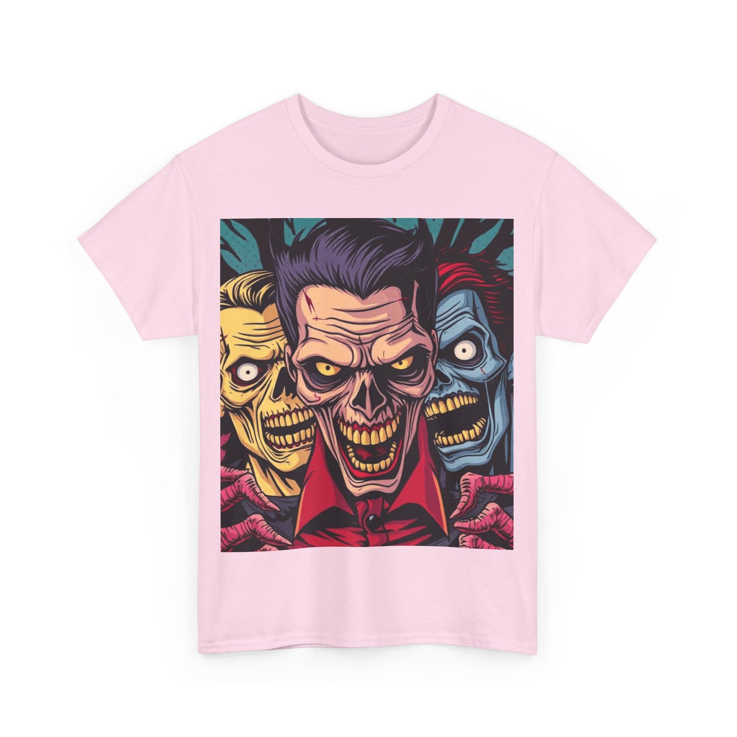 UK - Unisex Heavy Cotton Tee - Retro Horror Skull Art