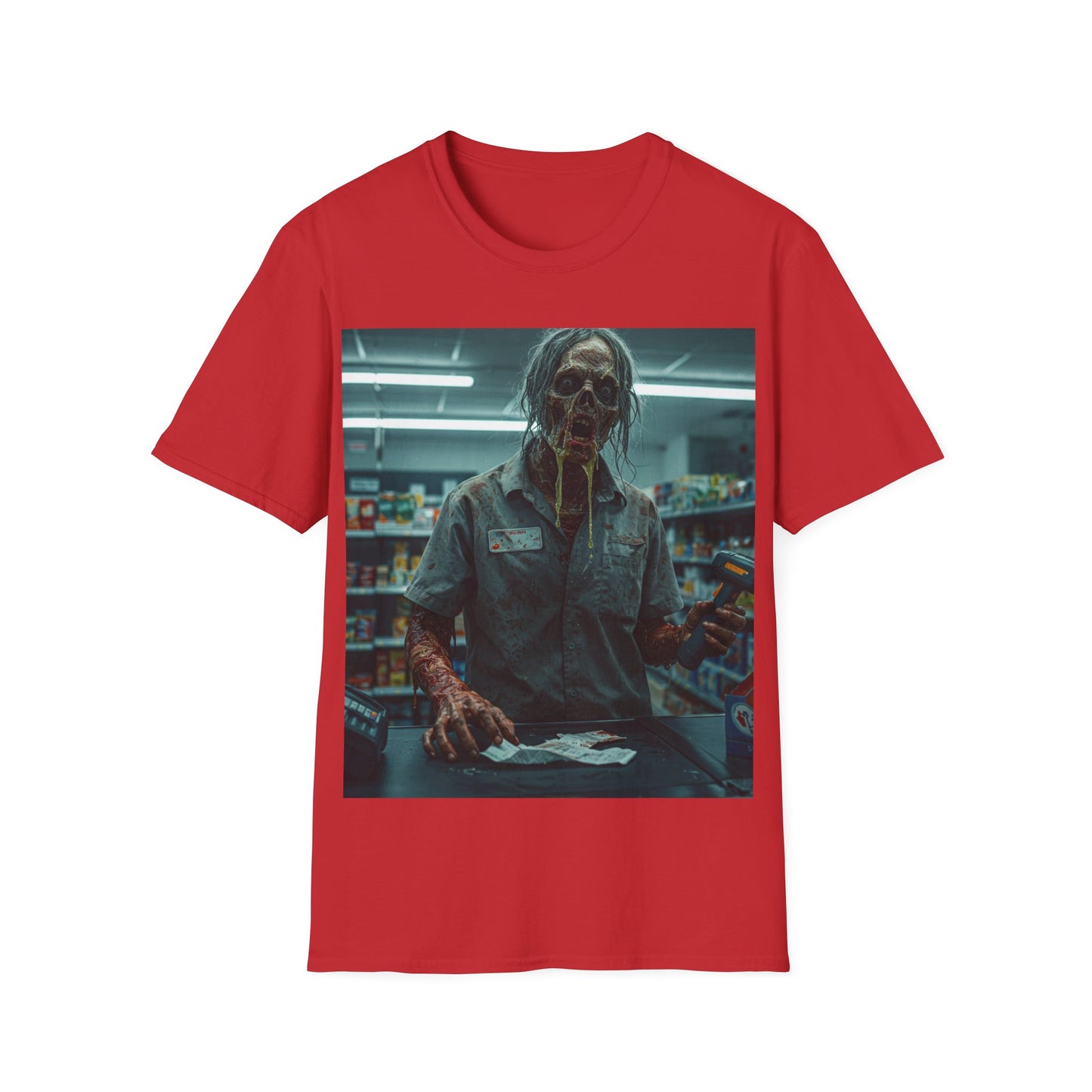 UK - Horror Fan Apocalyptic Portrait Tee, bold, decaying zombie graphic