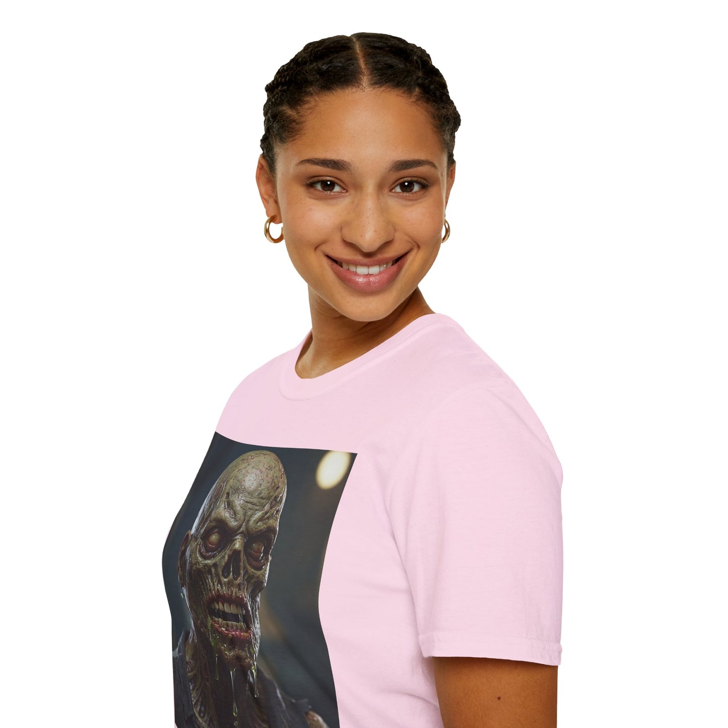 Unisex Softstyle Zombie Graphic Tee - Perfect for Halloween and Horror Fans