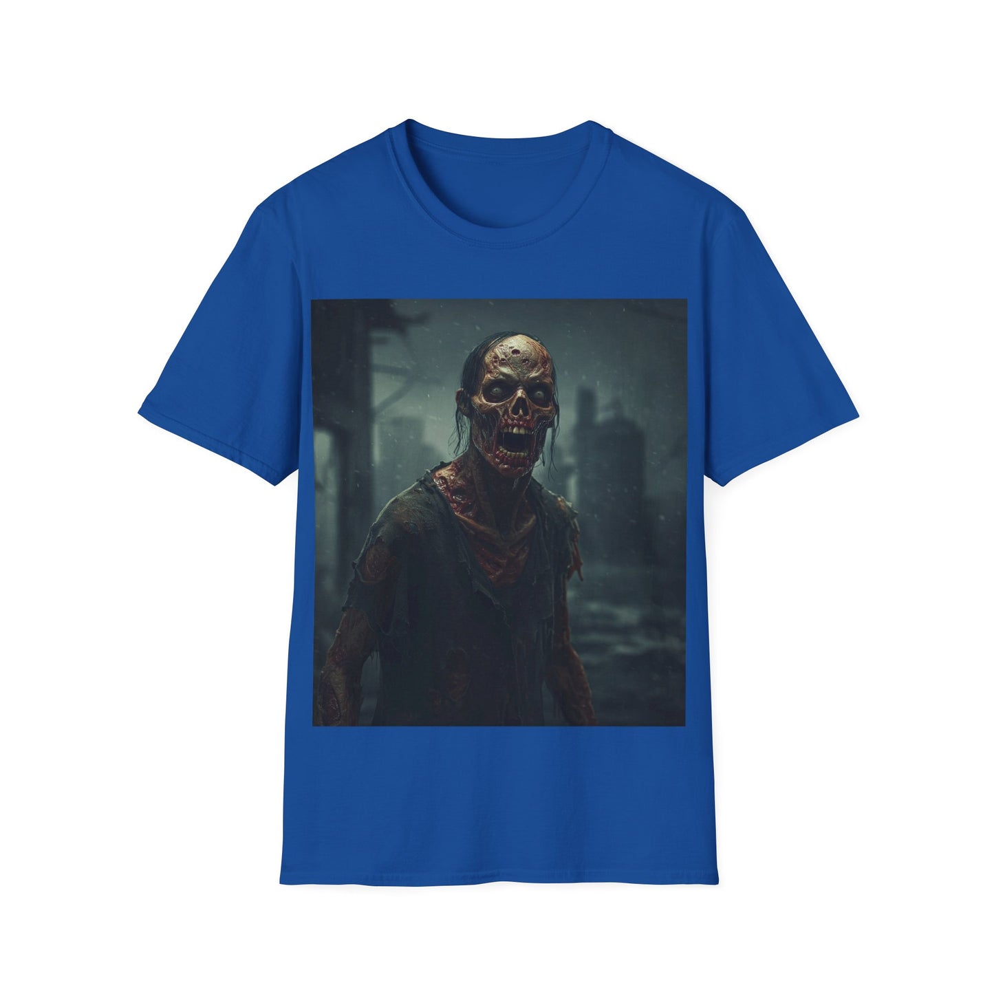 UK - Zombie Apocalypse Apocalyptic Portrait Tee, bold, decaying zombie graphic