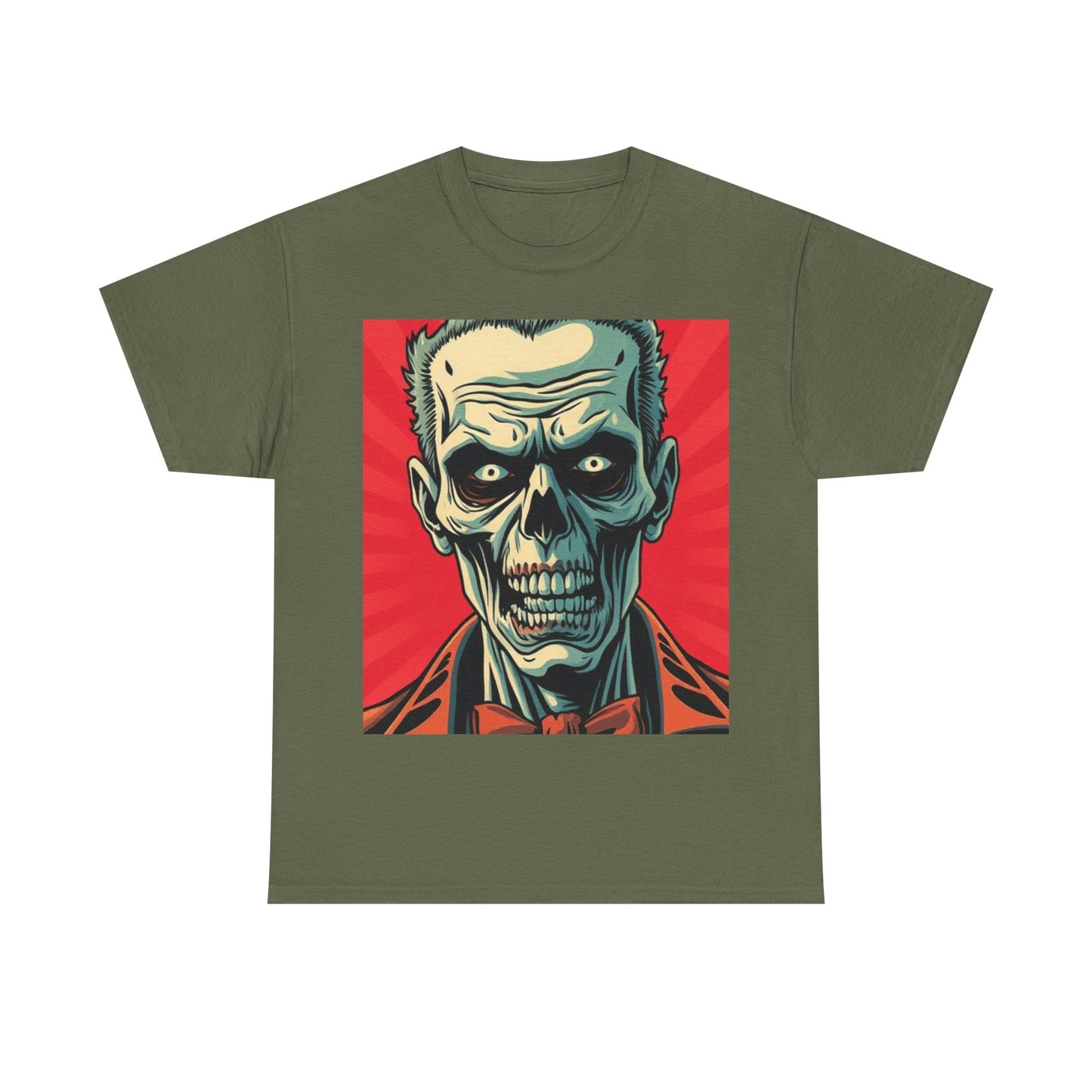 UK - Halloween Skelton Graphic Tee - Unisex Heavy Cotton Shirt