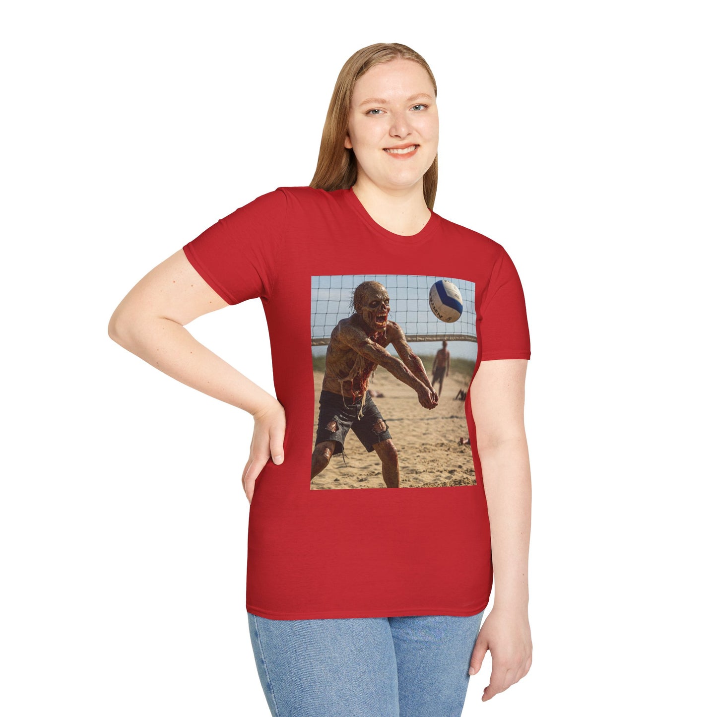 Beach Volleyball Unisex Softstyle T-Shirt - Perfect for Summer Fun and Sports Lovers