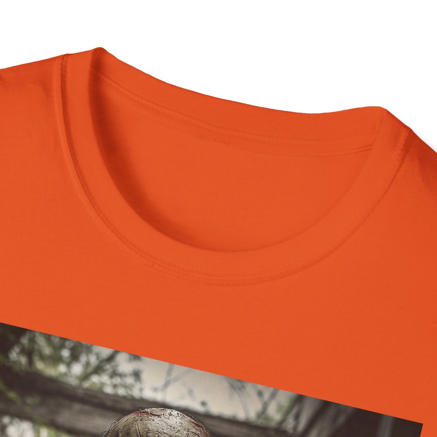 Apocalyptic Portrait Tee, bold, decaying zombie graphic