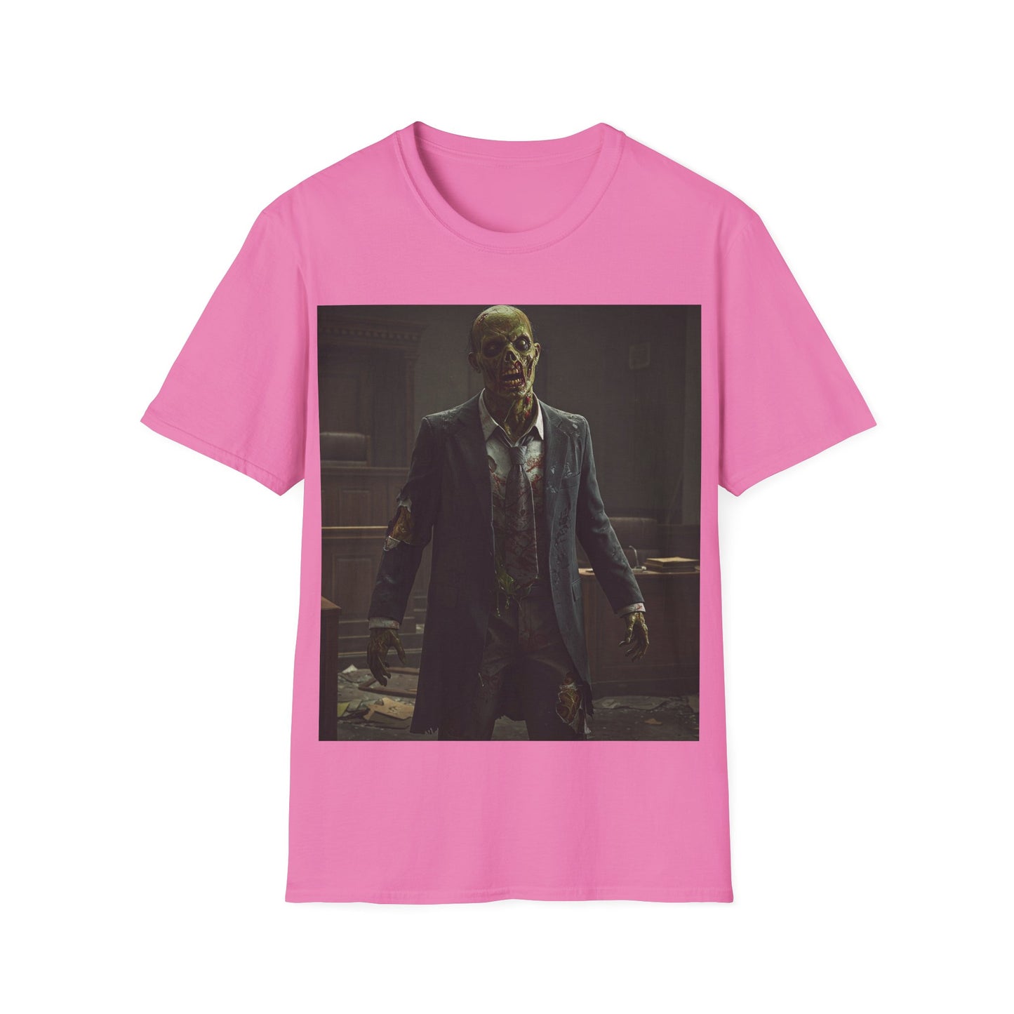 Apocalyptic Portrait Tee, bold, decaying zombie graphic