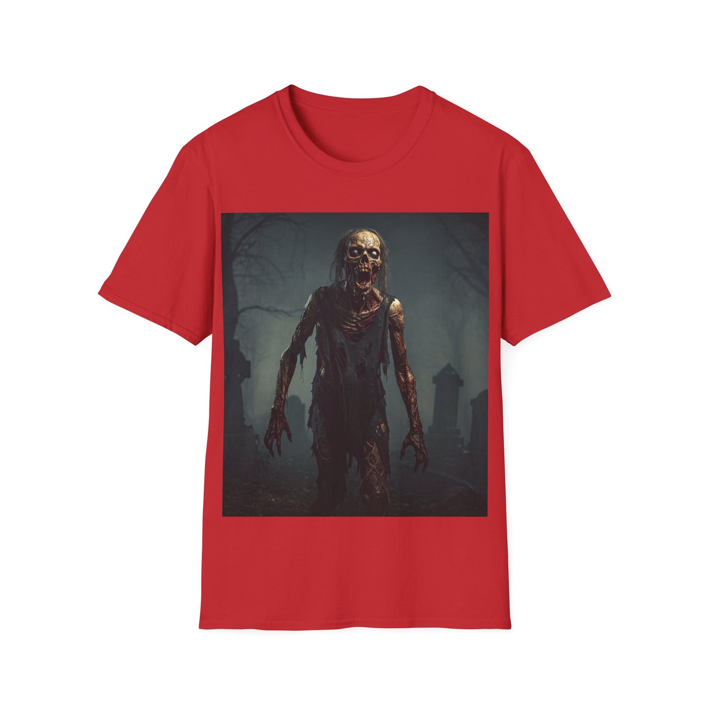 UK - Horror Zombie Graphic Apocalyptic Portrait Tee, bold, decaying zombie graphic
