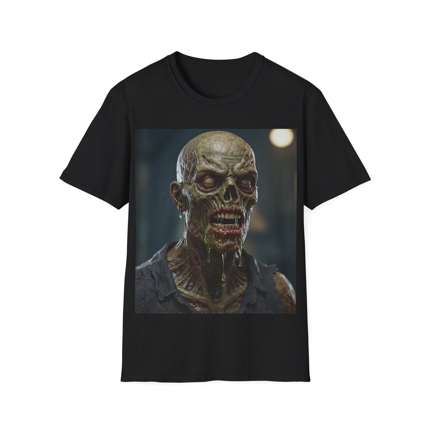 UK - Unisex Softstyle Zombie Graphic Tee - Perfect for Halloween and Horror Fans