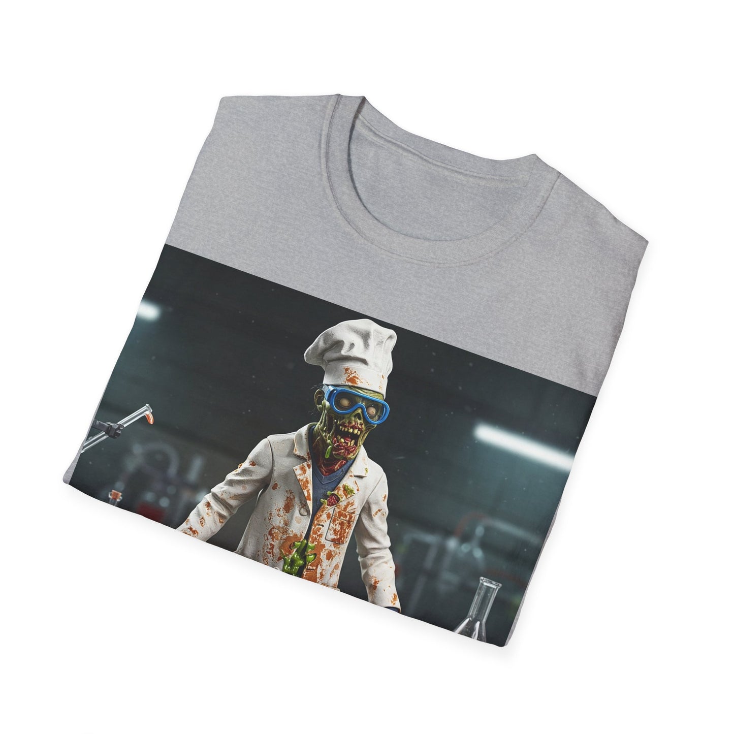 UK - Zombie Chef Unisex Softstyle T-Shirt - Fun Halloween Casualwear