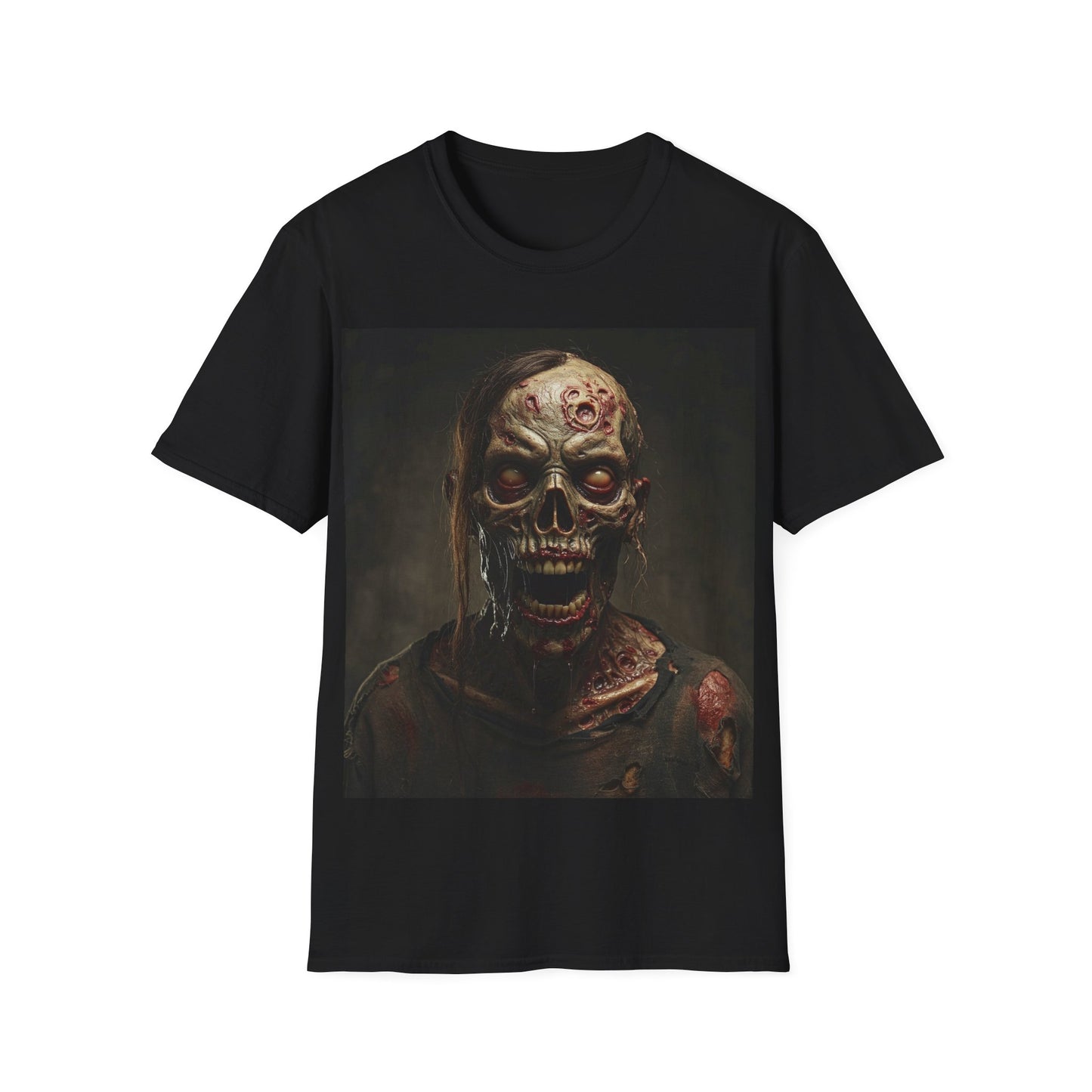 UK - Zombie Graphic Apocalyptic Portrait Tee, bold, decaying zombie graphic