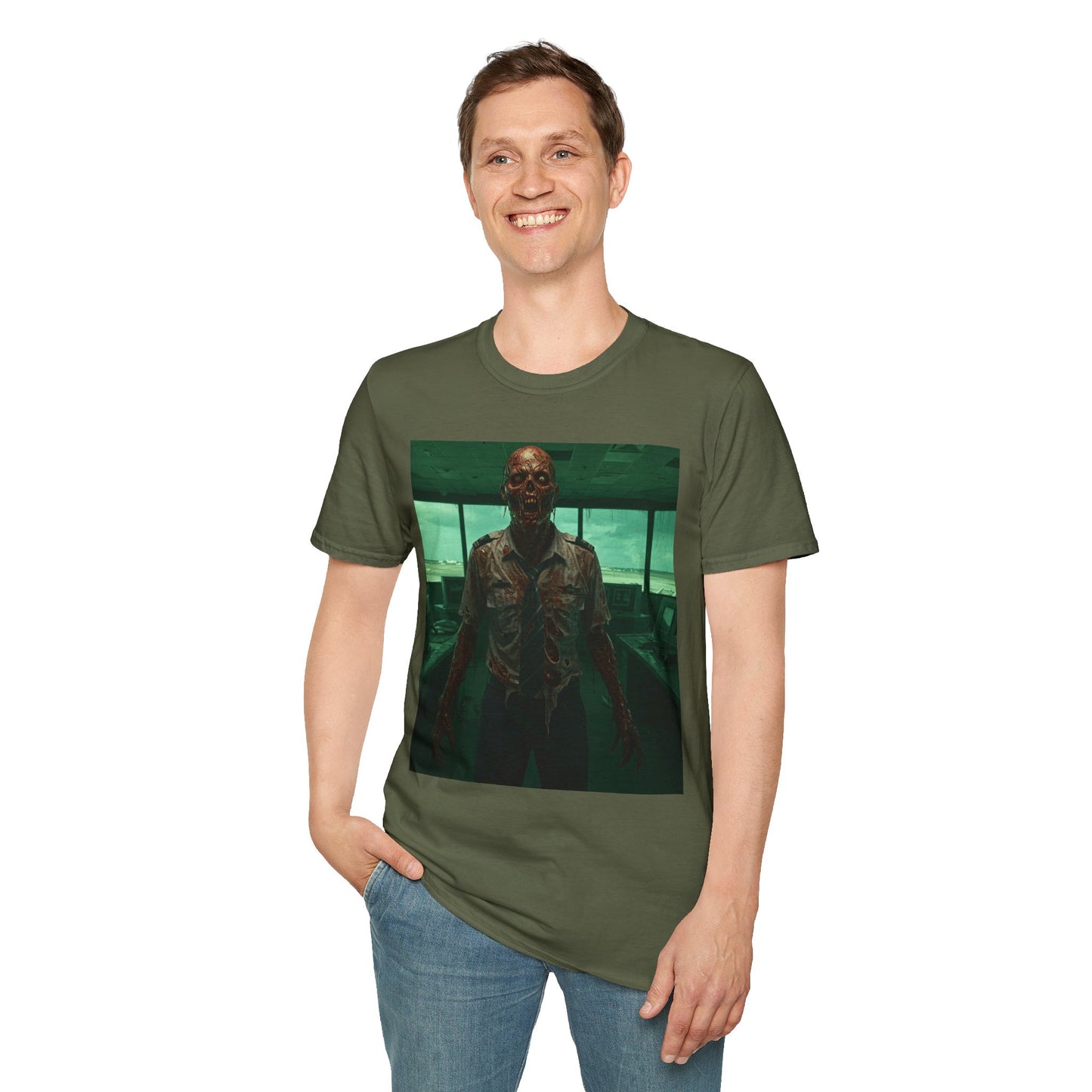 Unisex Softstyle Zombie Graphic Tee - Perfect for Halloween and Horror Fans