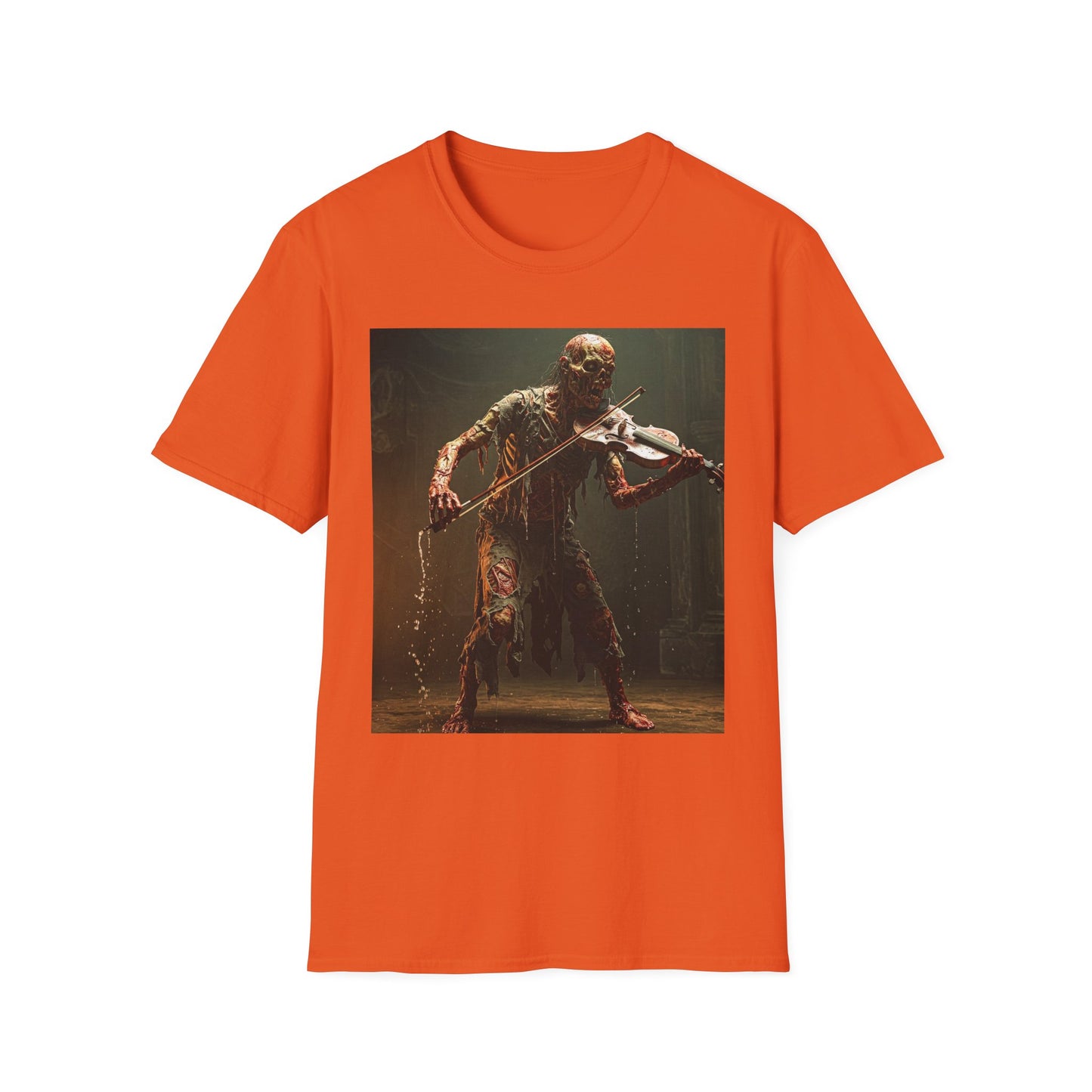 Creepy Creature Violinist Unisex T-Shirt - Spooky Halloween Tee