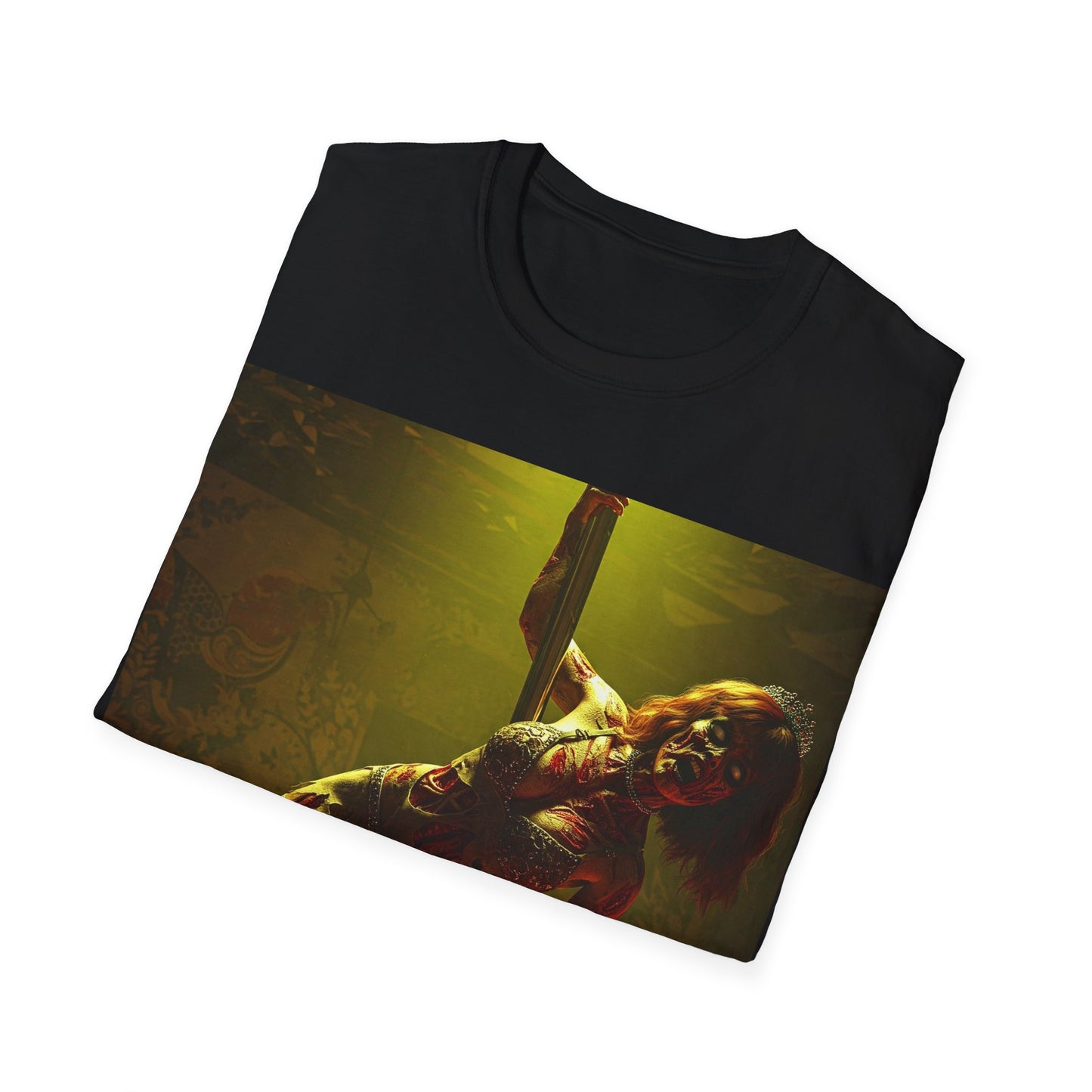 UK - Vibrant Zombie Dance Apocalyptic Portrait Tee, bold, decaying zombie graphic