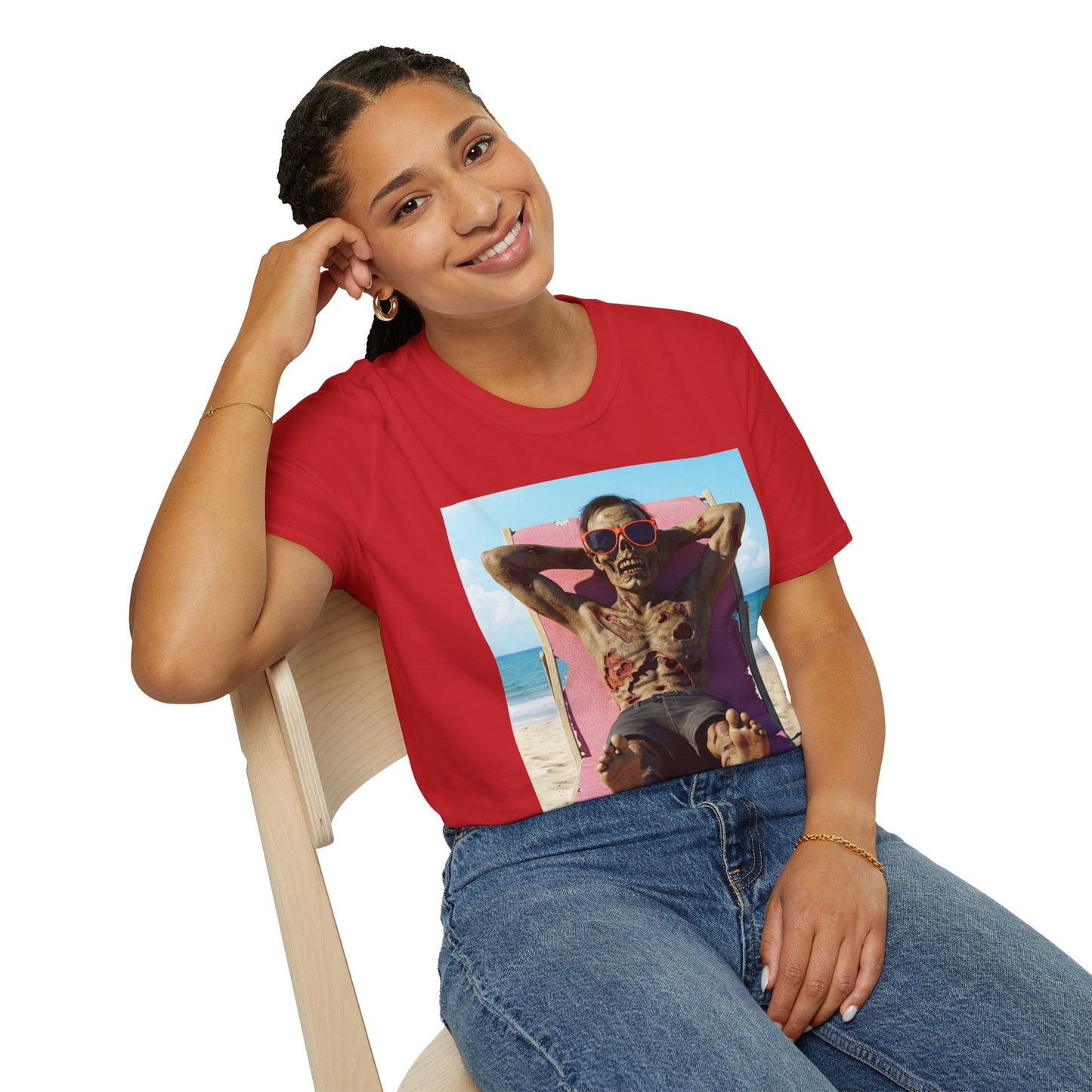 Beach Vibes Skeleton Unisex T-Shirt - Cool Summer Graphic Tee