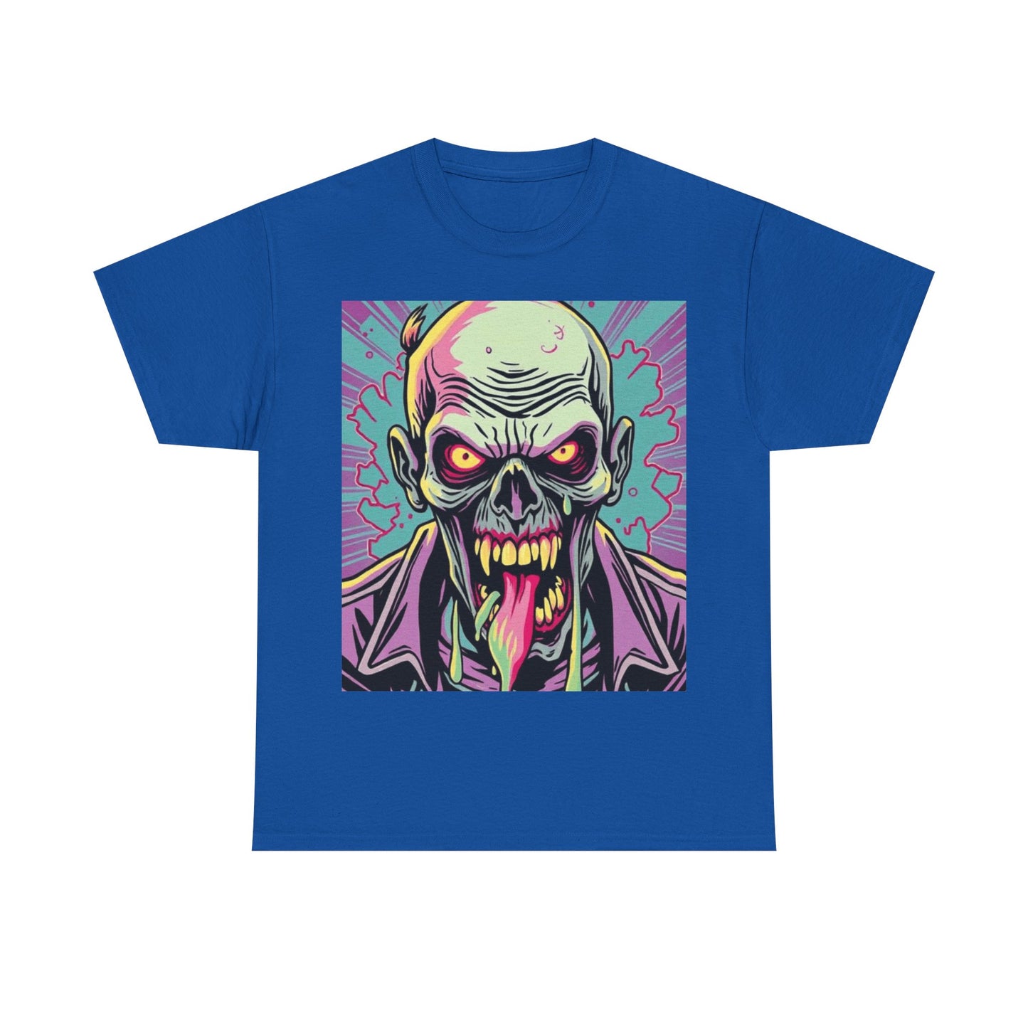 UK - Unisex Heavy Cotton Tee - Vintage Horror Skull Graphic T-Shirt
