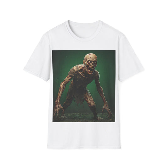 UK - Zombie Graphic Unisex Softstyle T-Shirt - Perfect for Halloween and Horror Fans