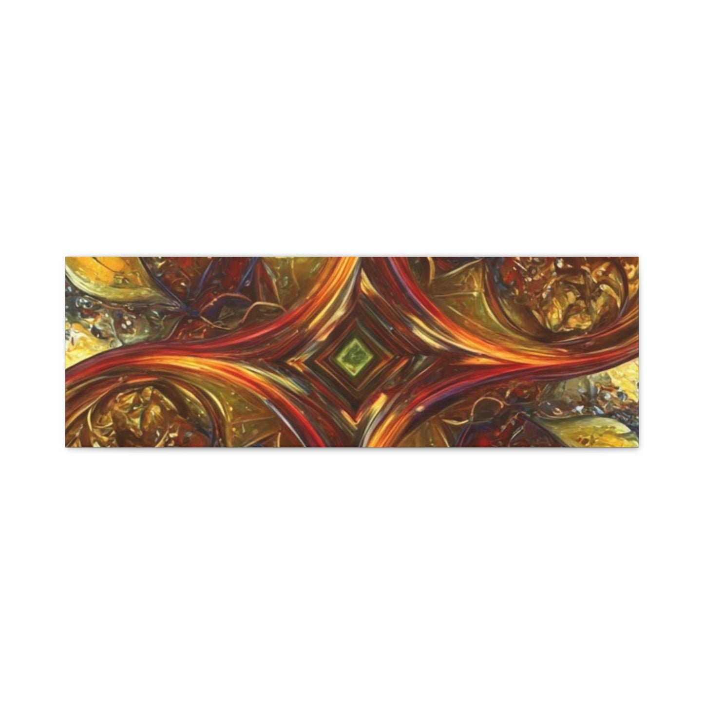 Abstract Art Matte Canvas Wall Decor - Vibrant Fractal Design, Colorful Home Accent