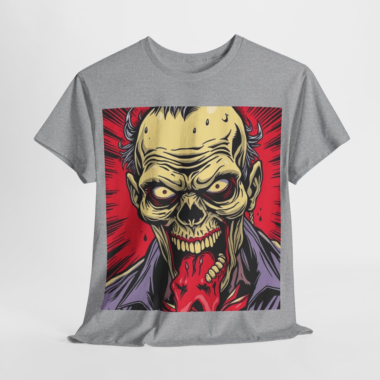 UK - Unisex Heavy Cotton Tee - Horror Skull Graphic Tee