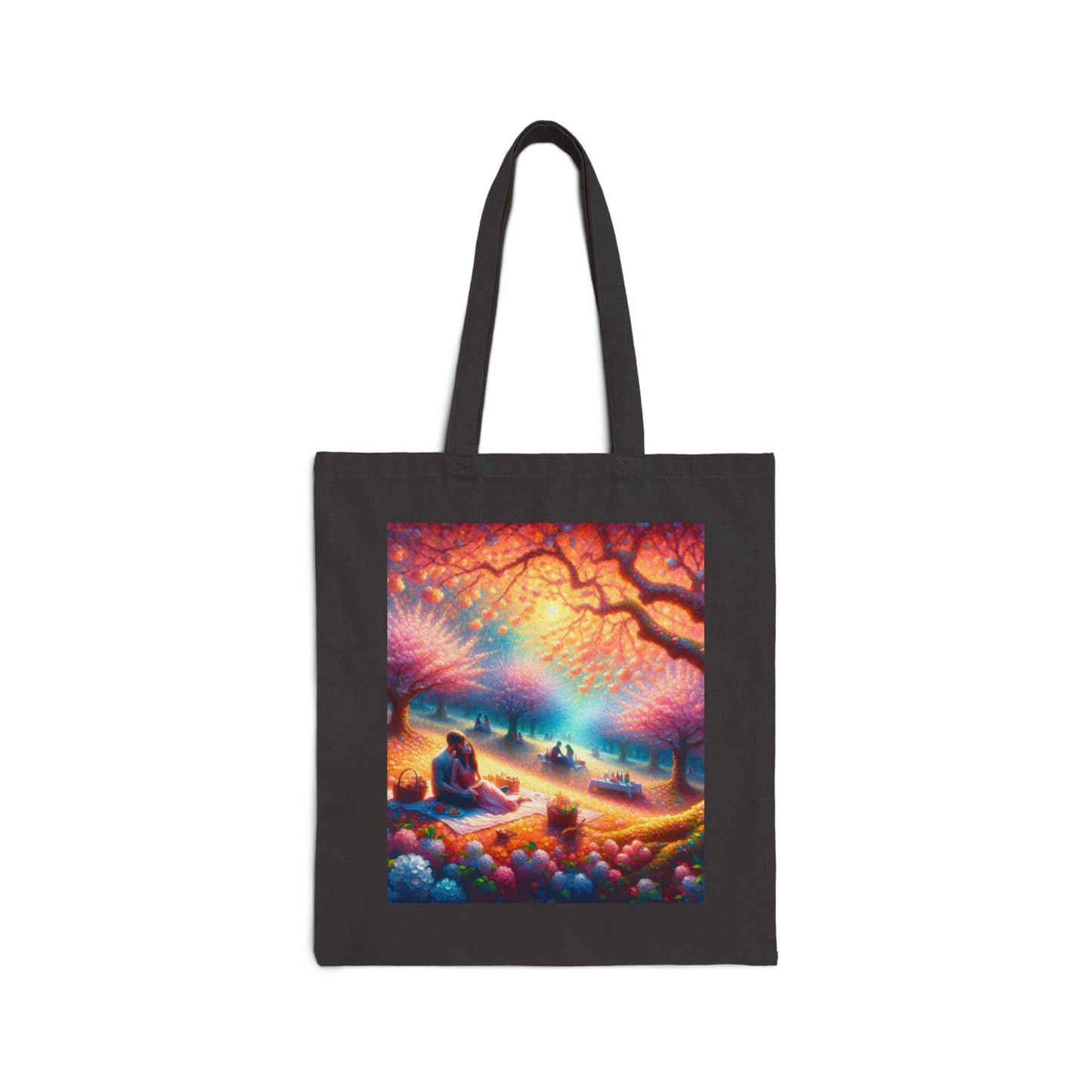 Colorful Buddha Meditation Cotton Canvas Tote Bag – Eco-Friendly & Stylish