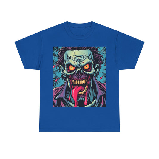 UK - Unisex Heavy Cotton Tee - Vibrant Zombie Graphic Tee