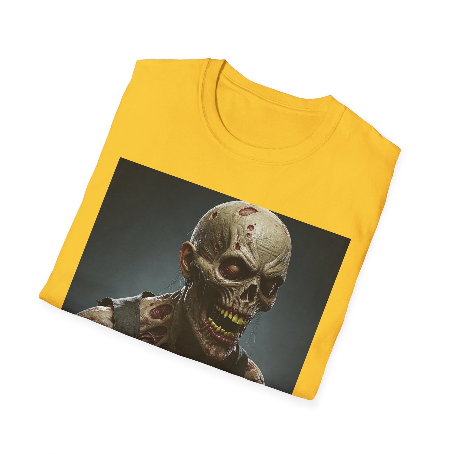 Apocalyptic Portrait Tee, bold, decaying zombie graphic
