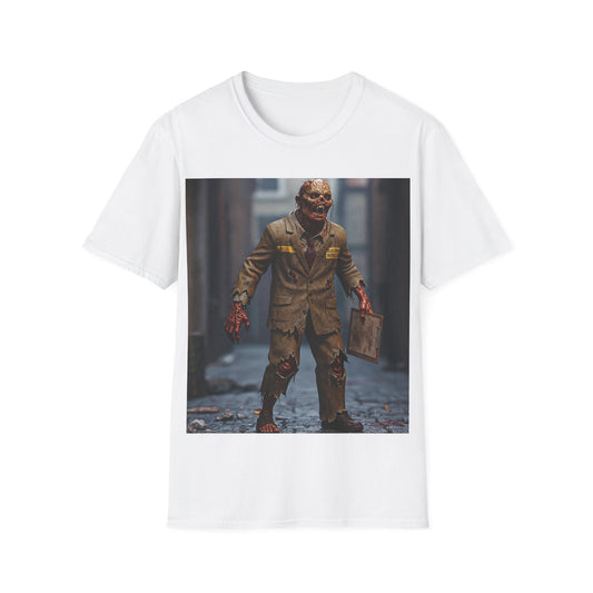 UK - Horror Themed Unisex Softstyle T-Shirt - Vintage Horror Character Design