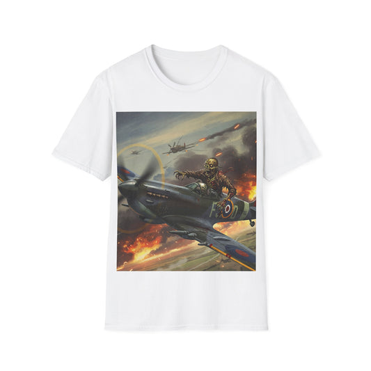 UK - Vintage Pilot Apocalyptic Portrait Tee, bold, decaying zombie graphic