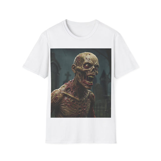 UK - Creepy Zombie Graphic Unisex Softstyle T-Shirt