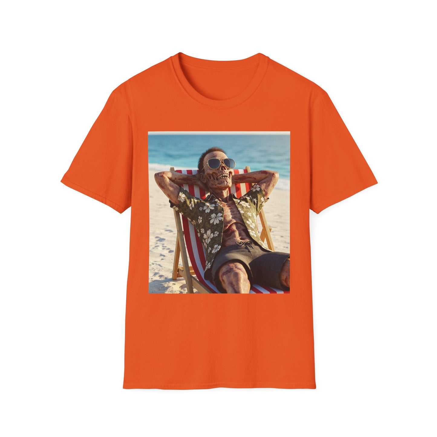 Chill Vibes Unisex Softstyle T-Shirt - Beach Relaxation Design