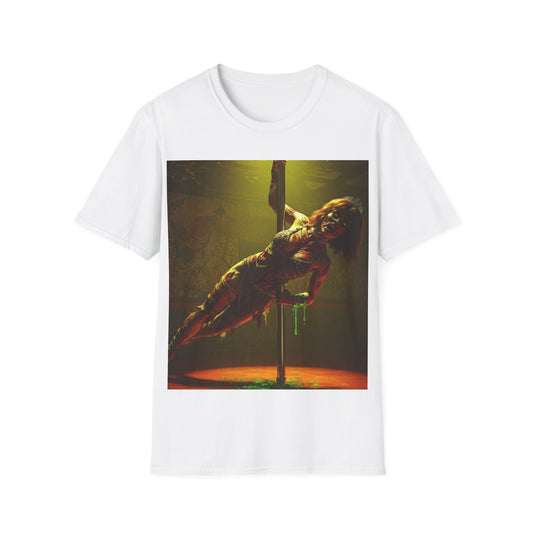 UK - Vibrant Zombie Dance Apocalyptic Portrait Tee, bold, decaying zombie graphic