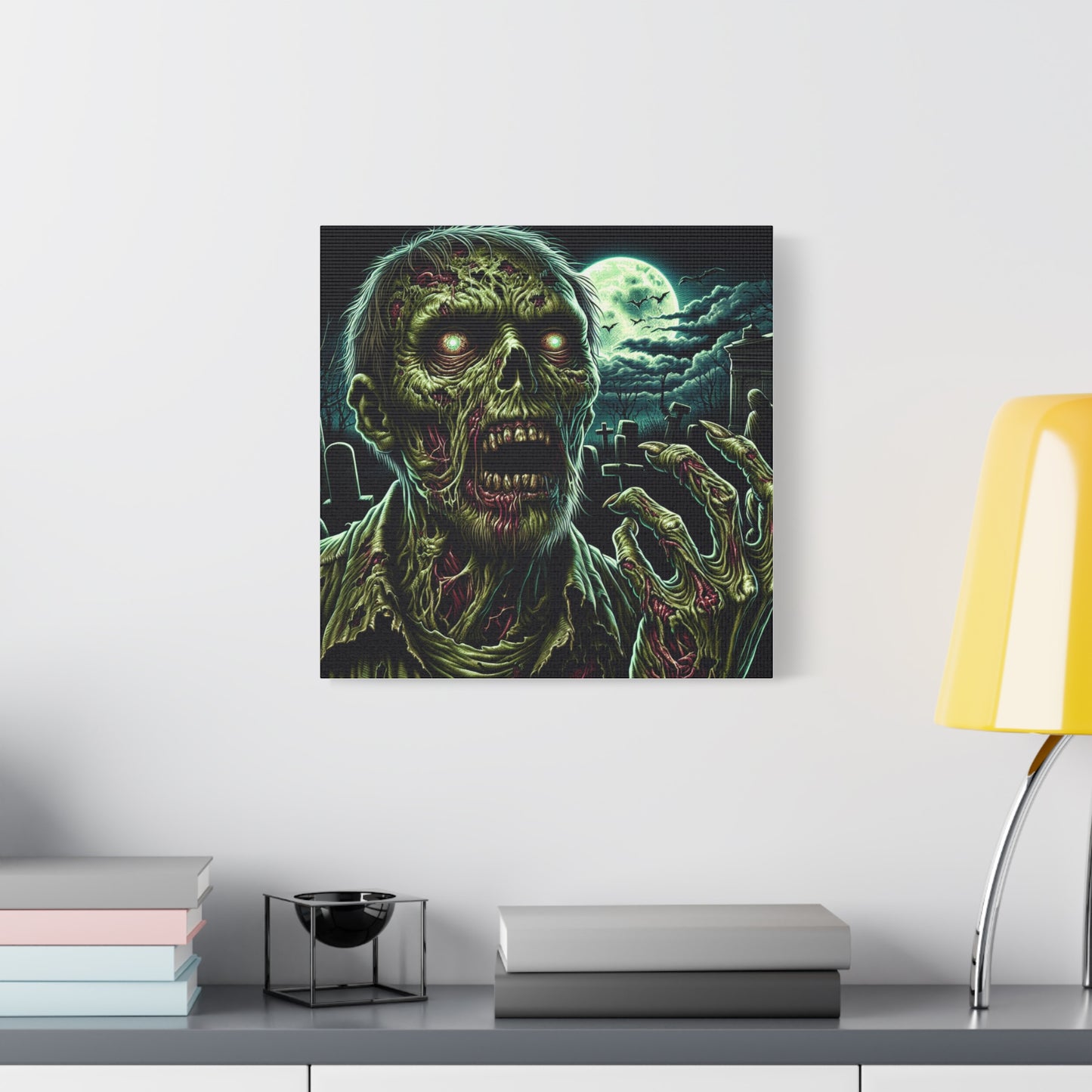Zombie-Themed Stretched Canvas Art