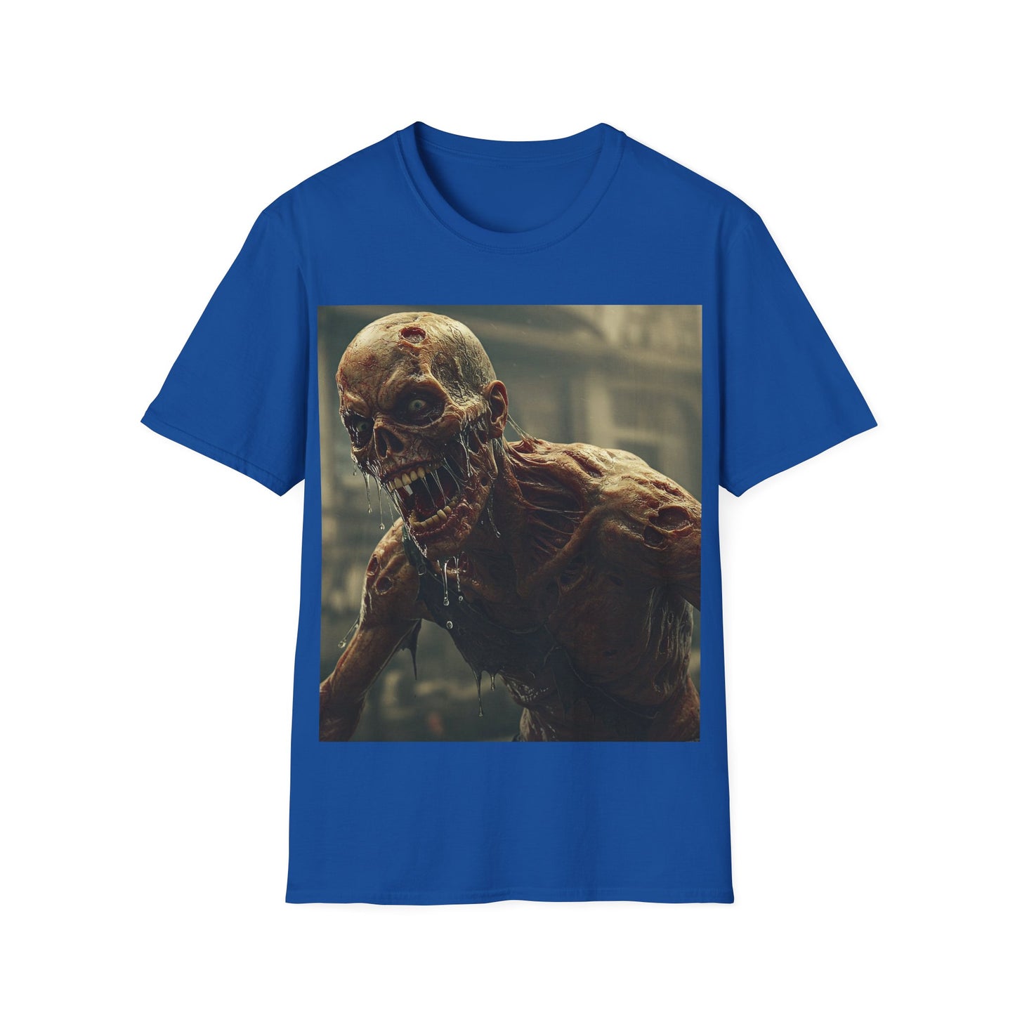 UK - Unisex Softstyle Zombie Graphic T-Shirt - Spooky Halloween Tee