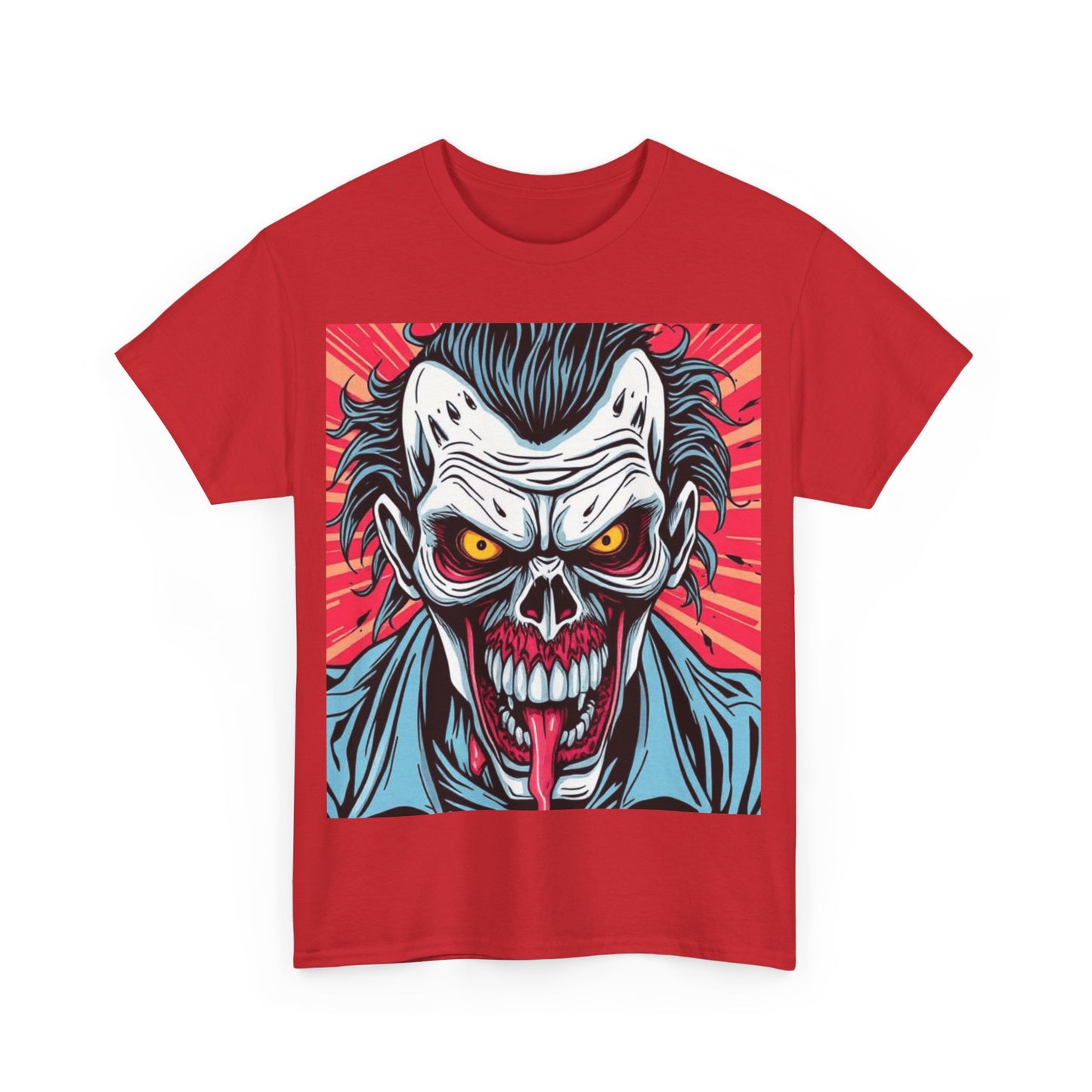 UK - Unisex Heavy Cotton Tee - Edgy Joker Graphic Tee for Halloween and Comic Fans