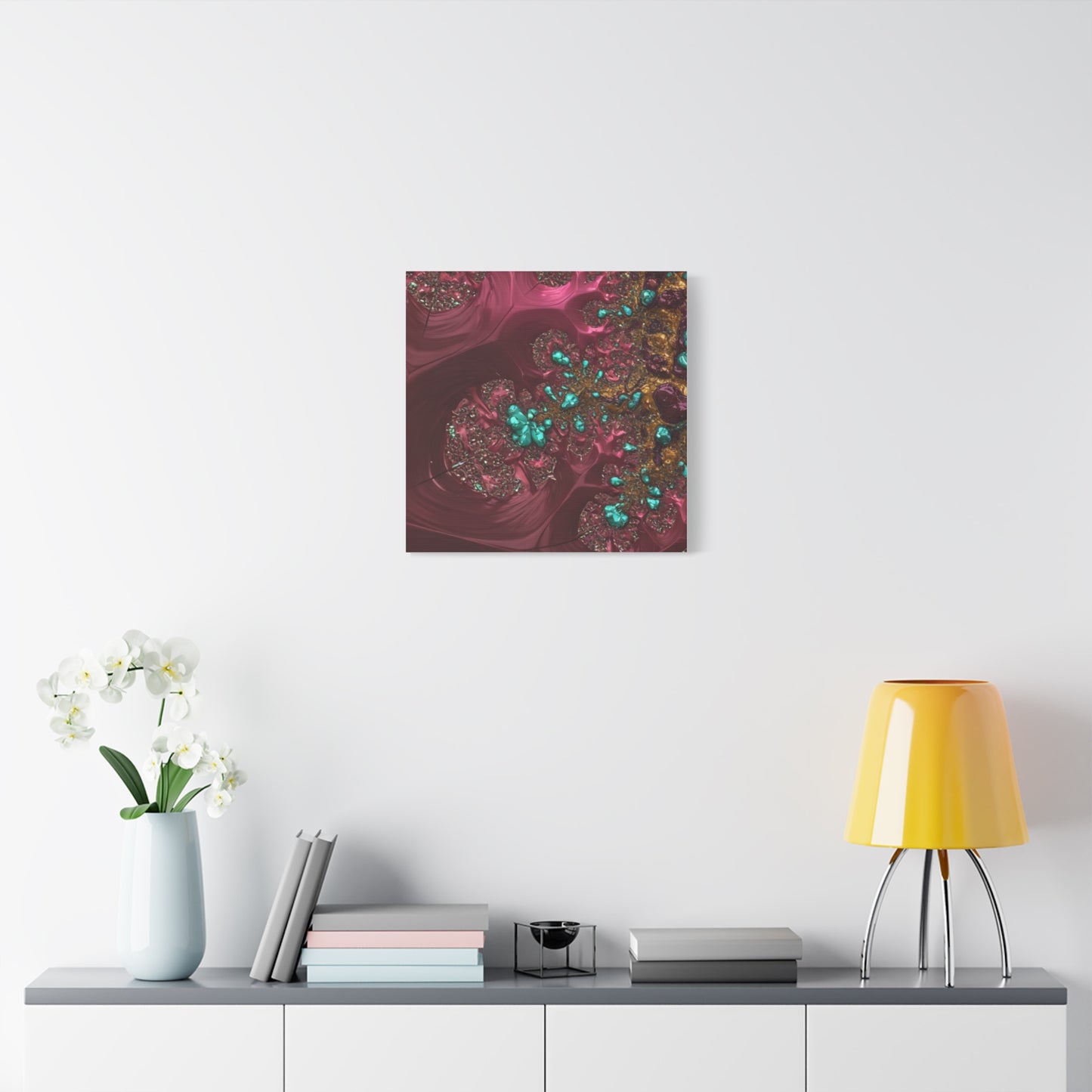 Abstract Art Canvas Print - Vibrant Fractal Design for Home Decor
