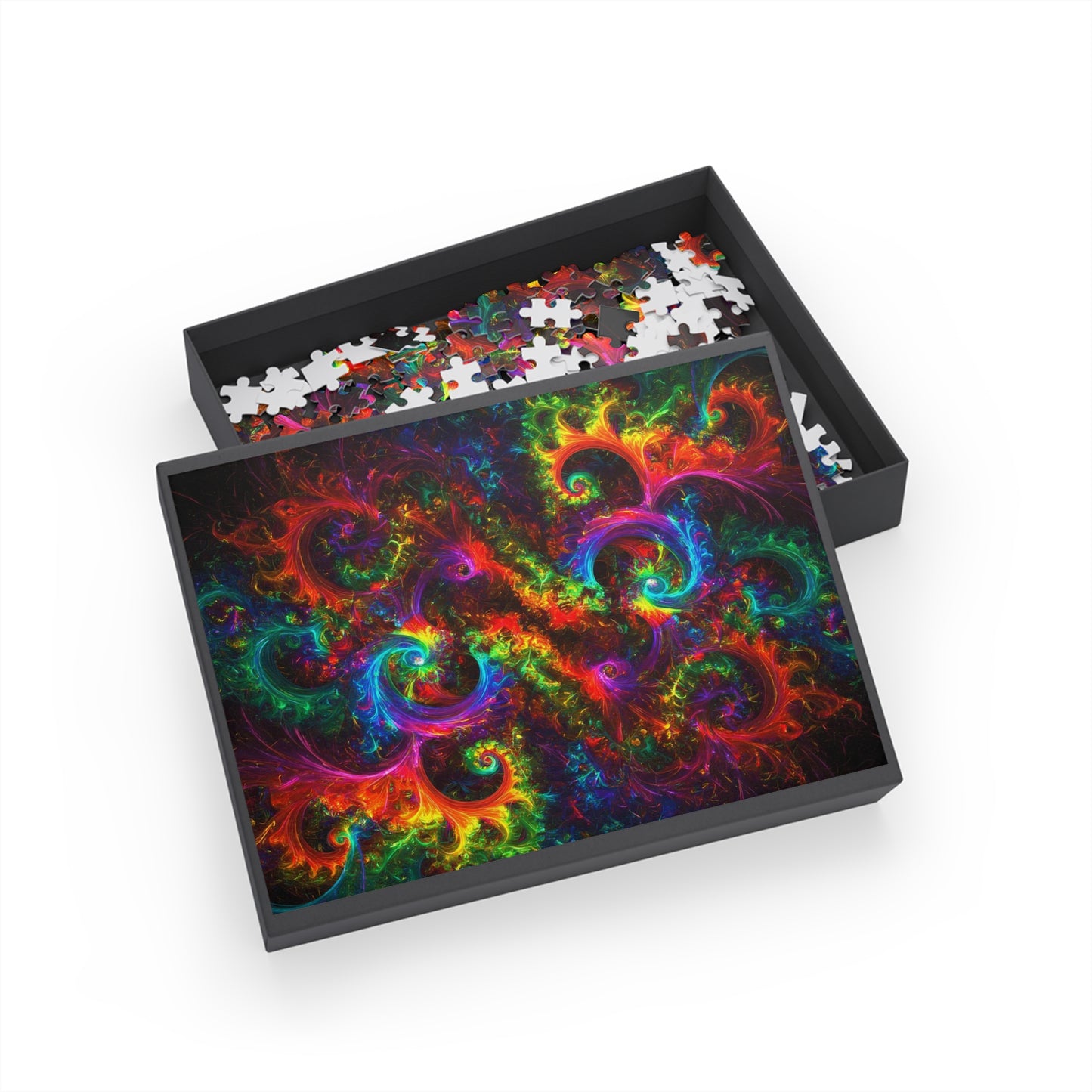 Vibrant Abstract Swirl Puzzle - 500-Piece Jigsaw for Relaxation and Fun