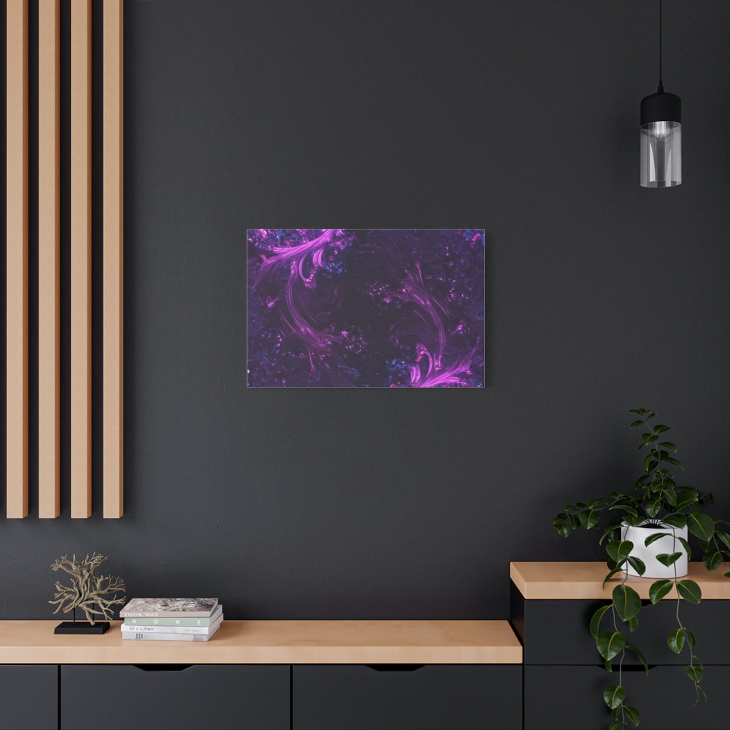 Abstract Purple Fractal Canvas Print - Artistic Wall Décor