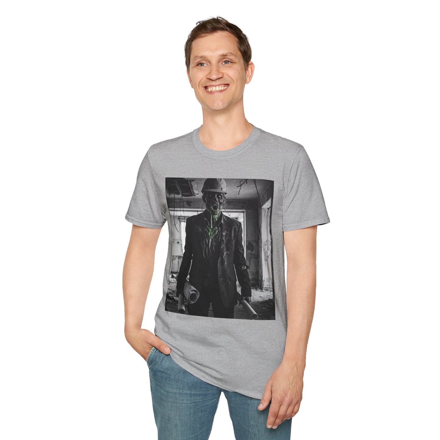 Unisex Softstyle T-Shirt with Creepy Monster Design - Perfect for Halloween and Horror Fans