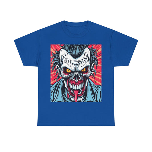 UK - Unisex Heavy Cotton Tee - Edgy Joker Graphic Tee for Halloween and Comic Fans