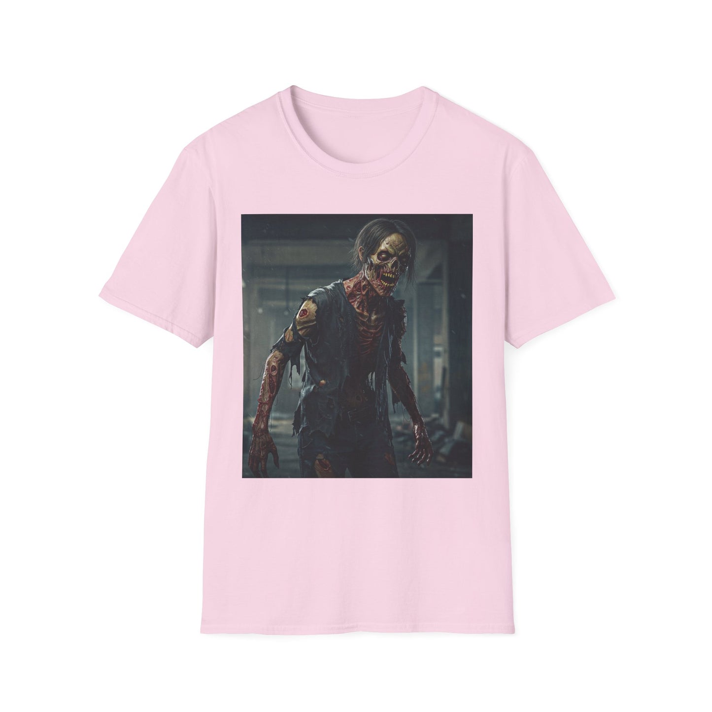 Apocalyptic Portrait Tee, bold, decaying zombie graphic