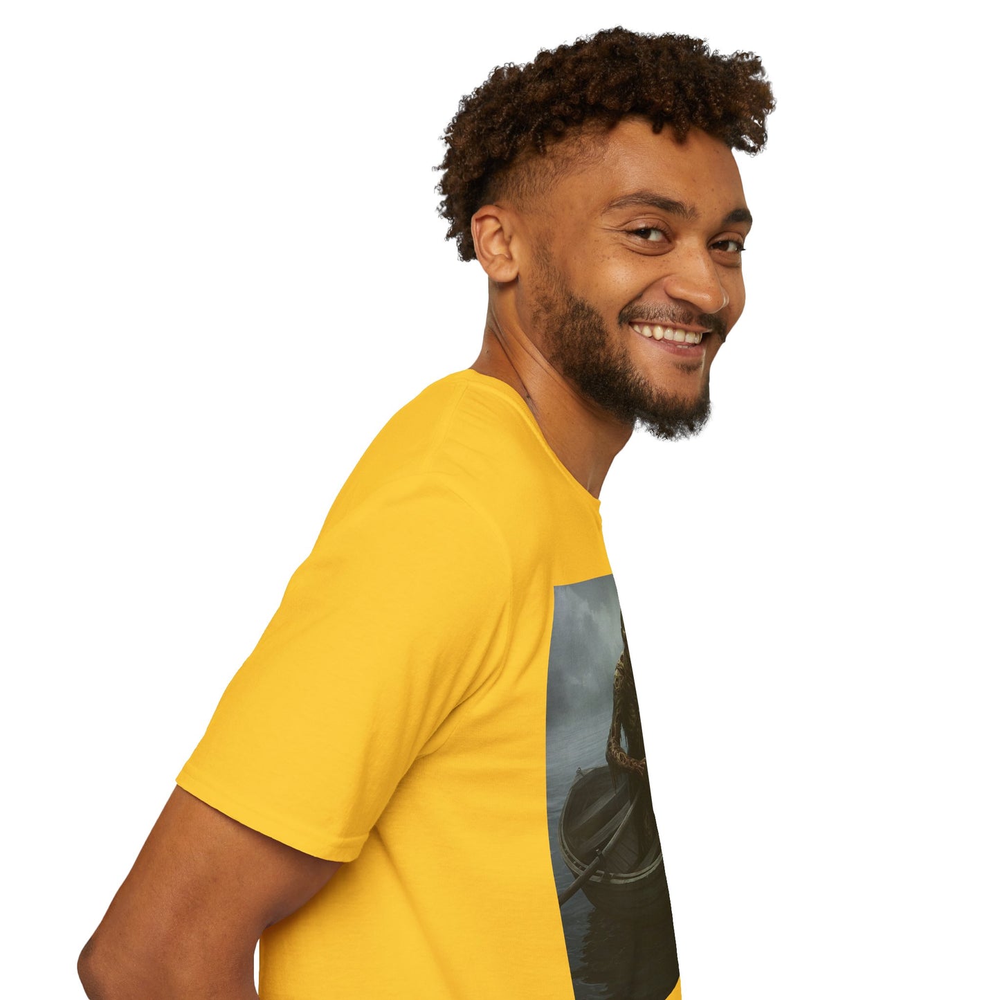 Zombie Rowboat Unisex Softstyle T-Shirt - Spooky Graphic Tee for Halloween Fans