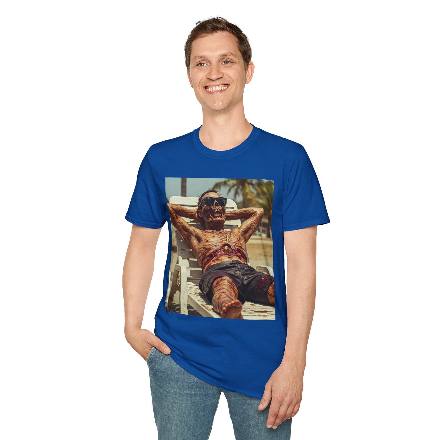 Chill Vibes Skeleton Graphic T-Shirt - Unisex Softstyle