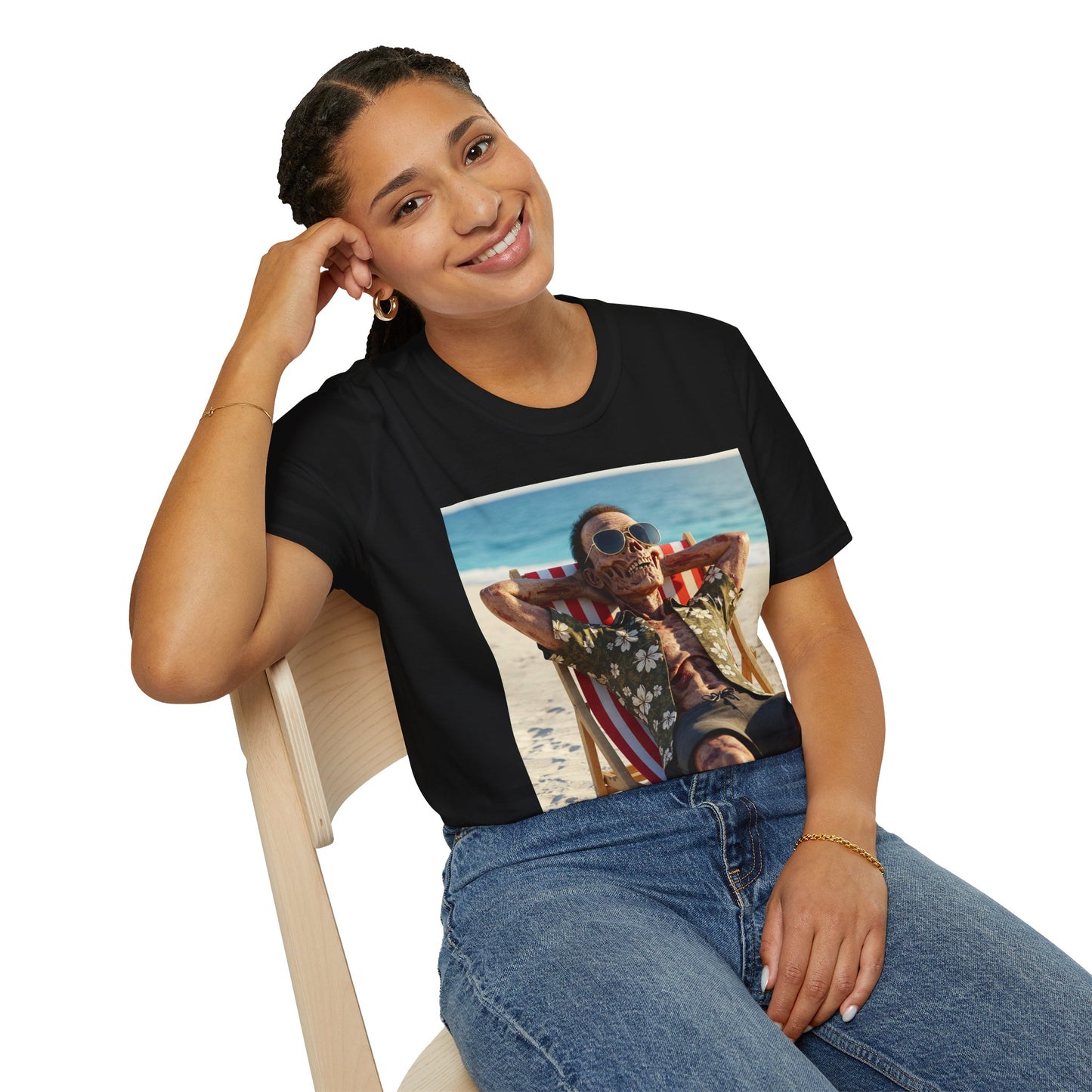 Chill Vibes Unisex Softstyle T-Shirt - Beach Relaxation Design