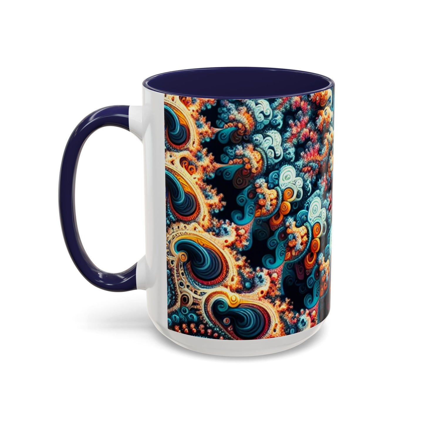 Colorful Fractal Coffee Mug - 11oz & 15oz - Perfect for Art Lovers