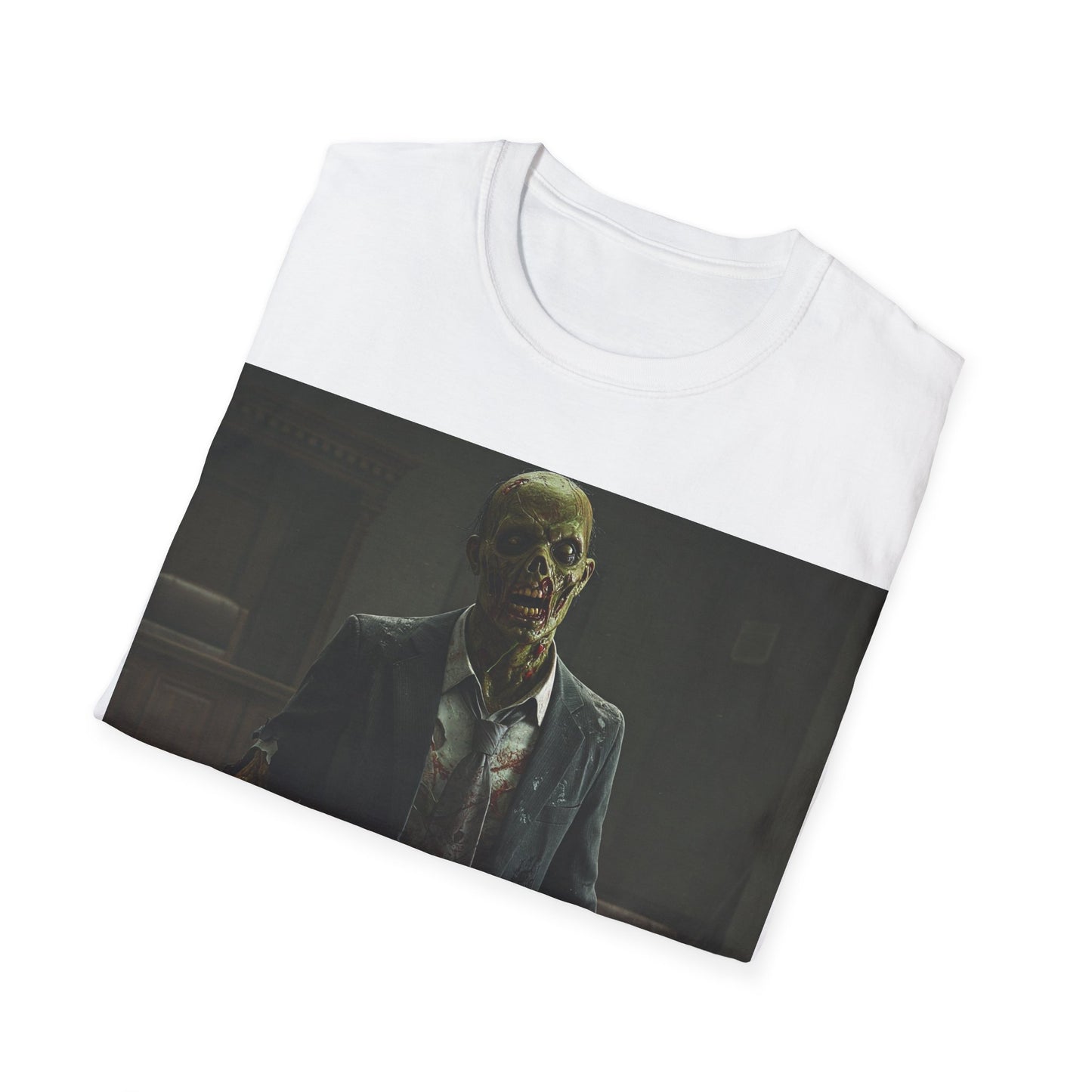 Apocalyptic Portrait Tee, bold, decaying zombie graphic
