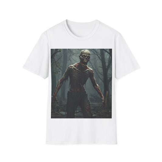 UK - Creepy Zombie Apocalyptic Portrait Tee, bold, decaying zombie graphic
