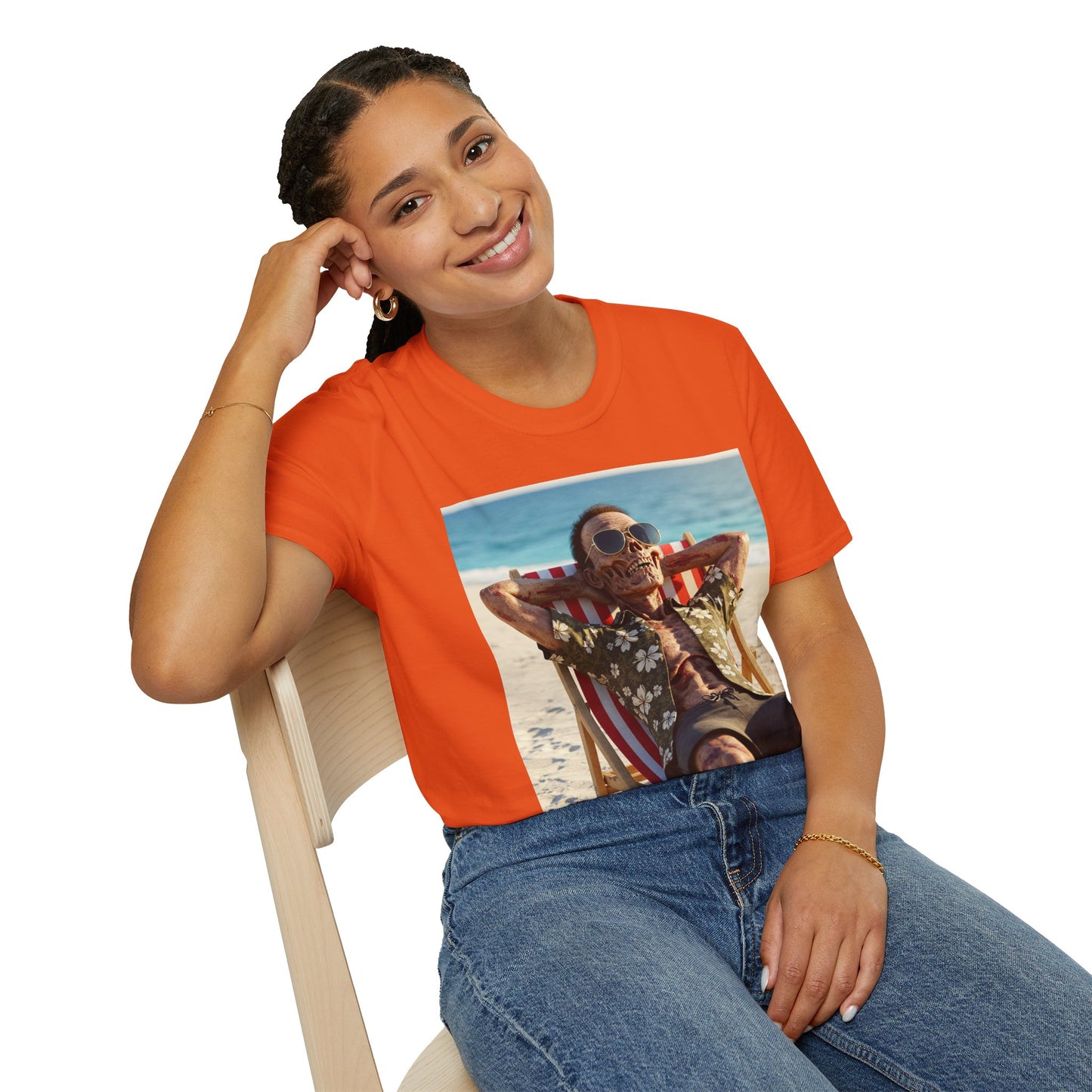 Chill Vibes Unisex Softstyle T-Shirt - Beach Relaxation Design