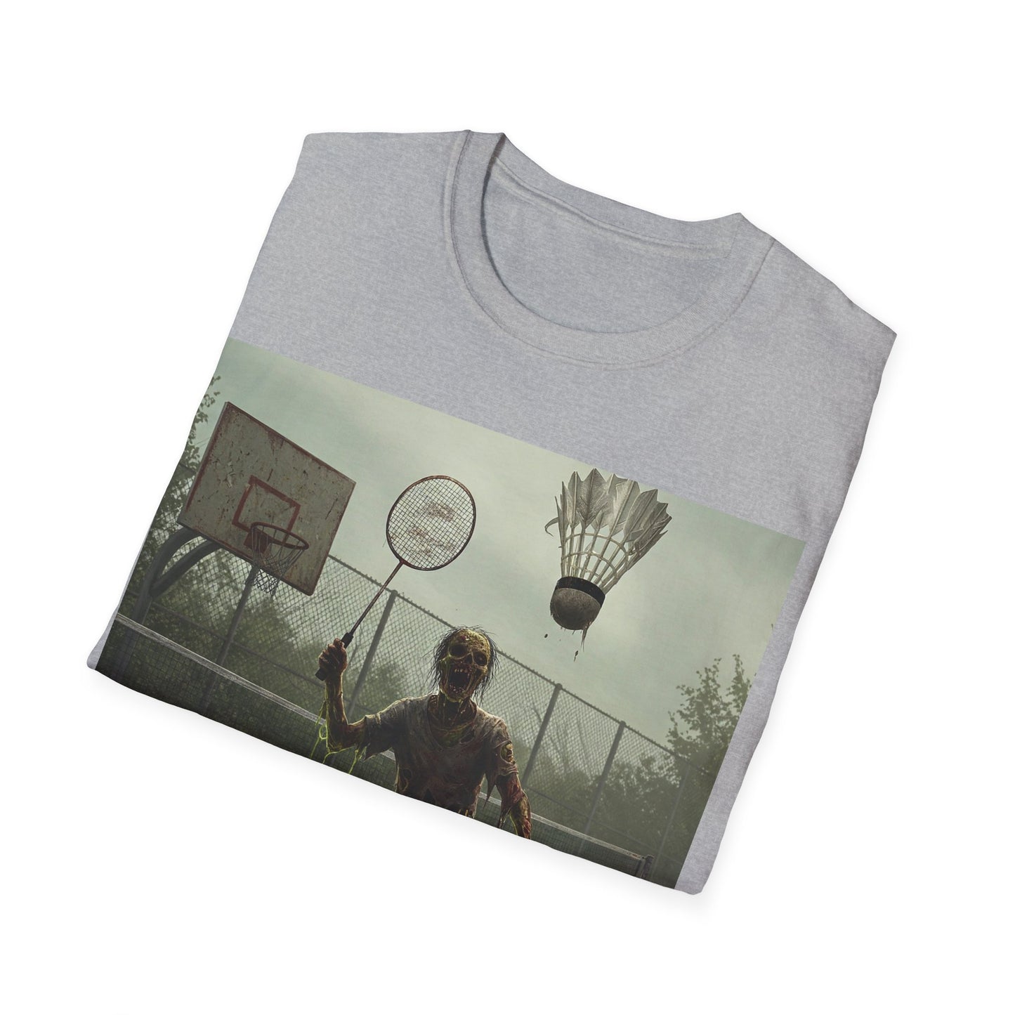 UK - Zombie Badminton Enthusiast Unisex Softstyle T-Shirt