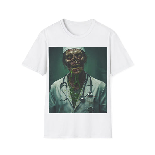 UK - Zombie Doctor Unisex Softstyle T-Shirt - Perfect for Halloween and Horror Fans