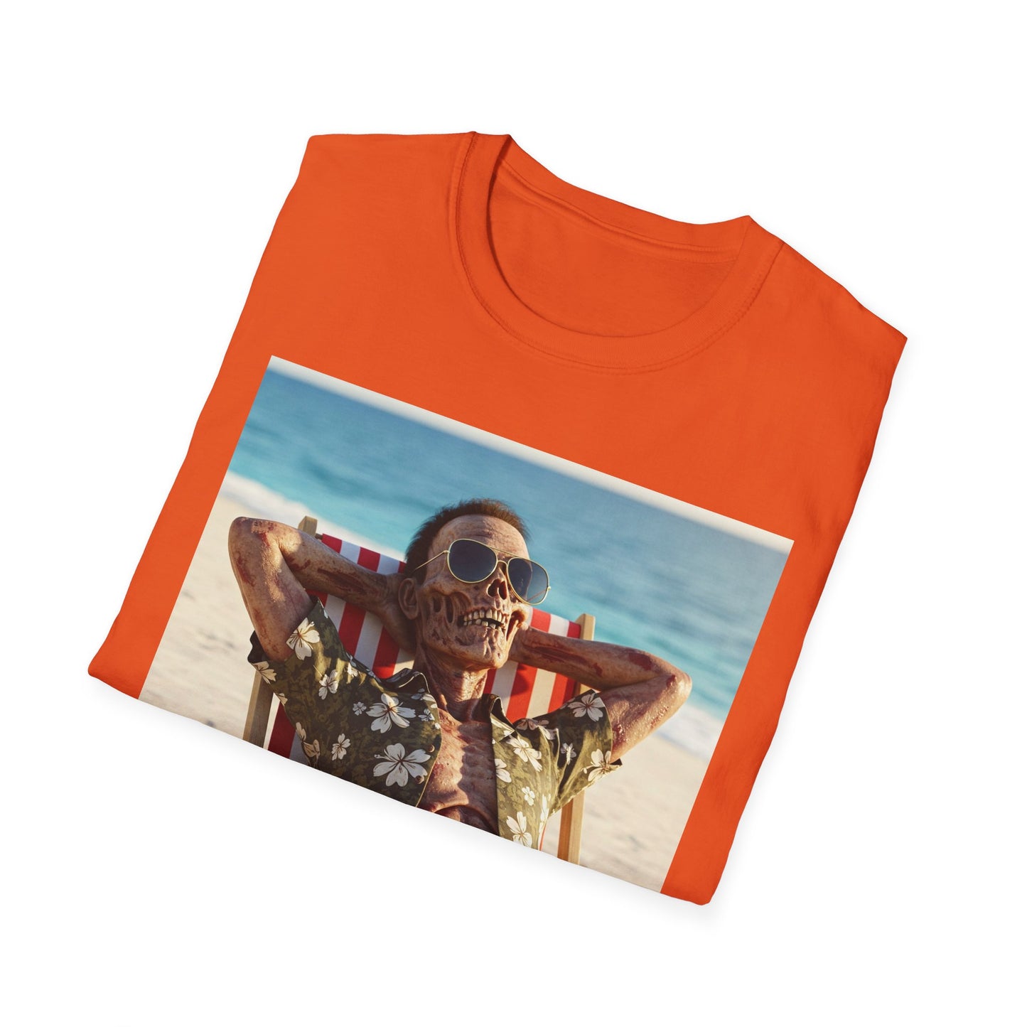 Chill Vibes Unisex Softstyle T-Shirt - Beach Relaxation Design
